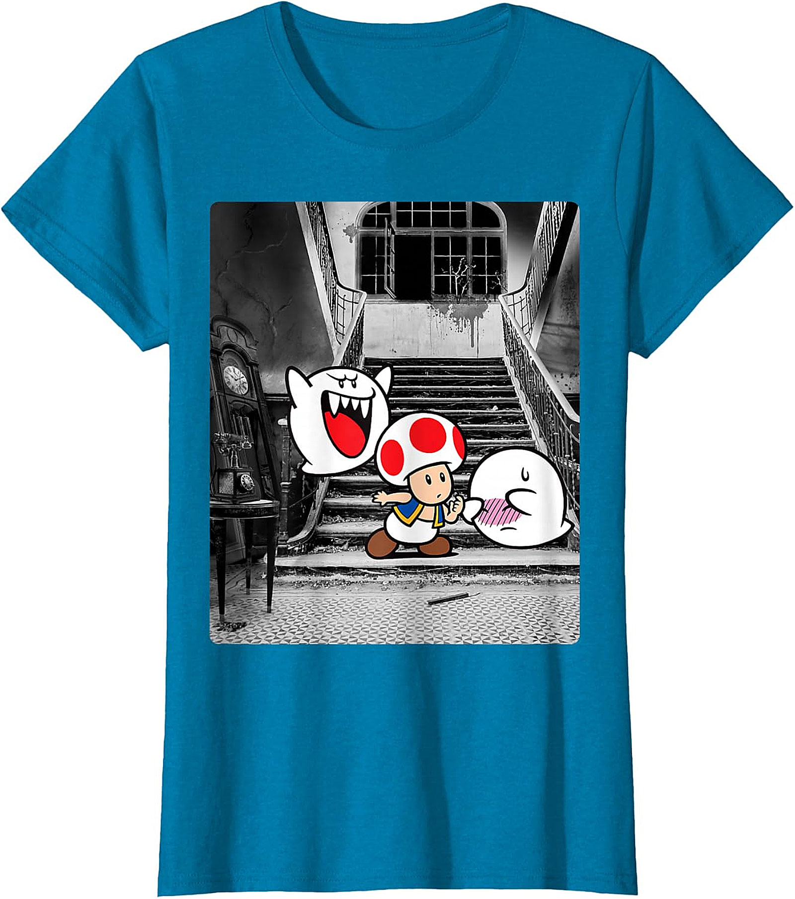  Haunted Mansion Mario Bros. Toad & Boo Graphic Tee