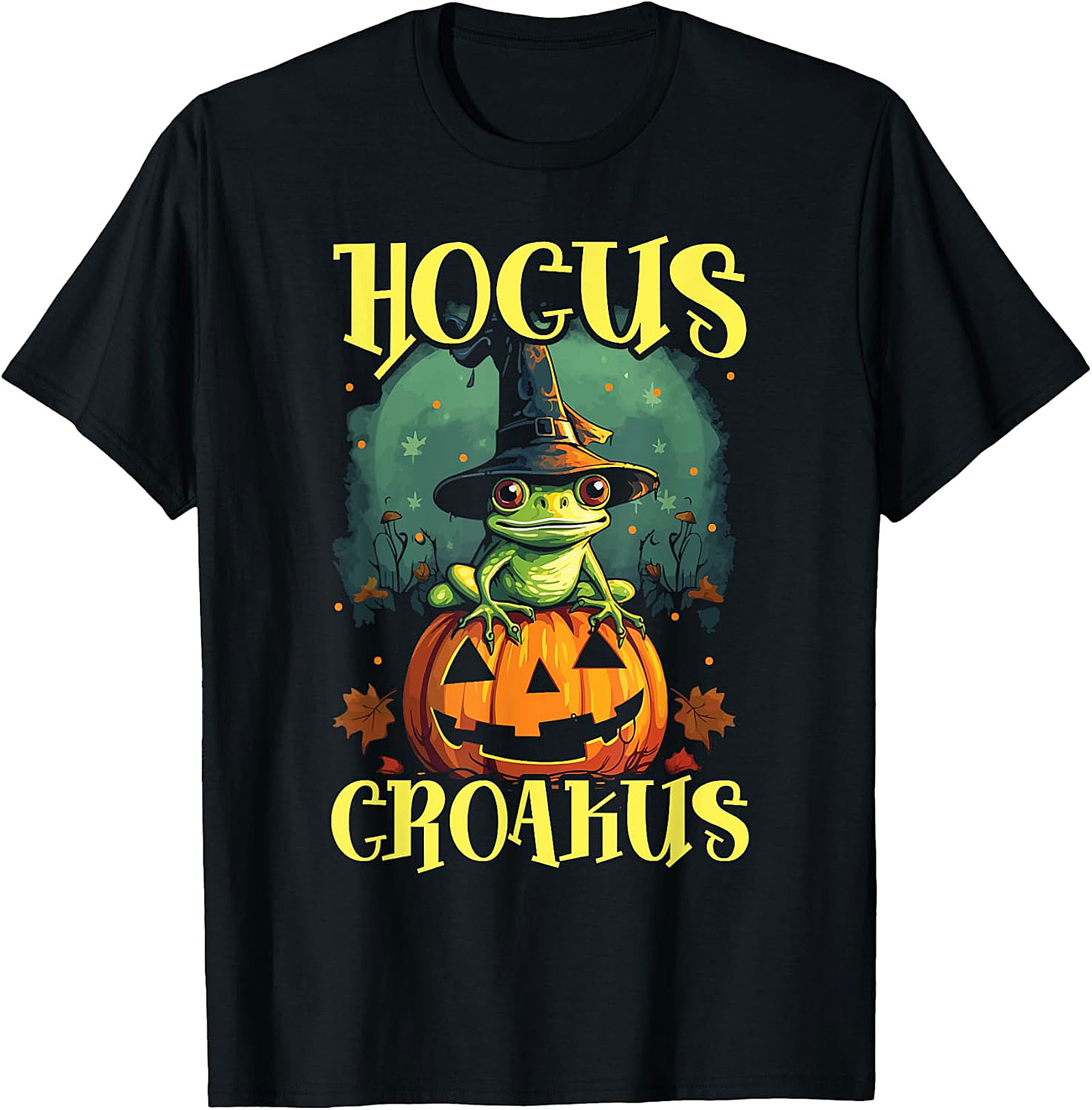 Hocus Croakus Frog Halloween T-Shirt - Spooky Fun Apparel