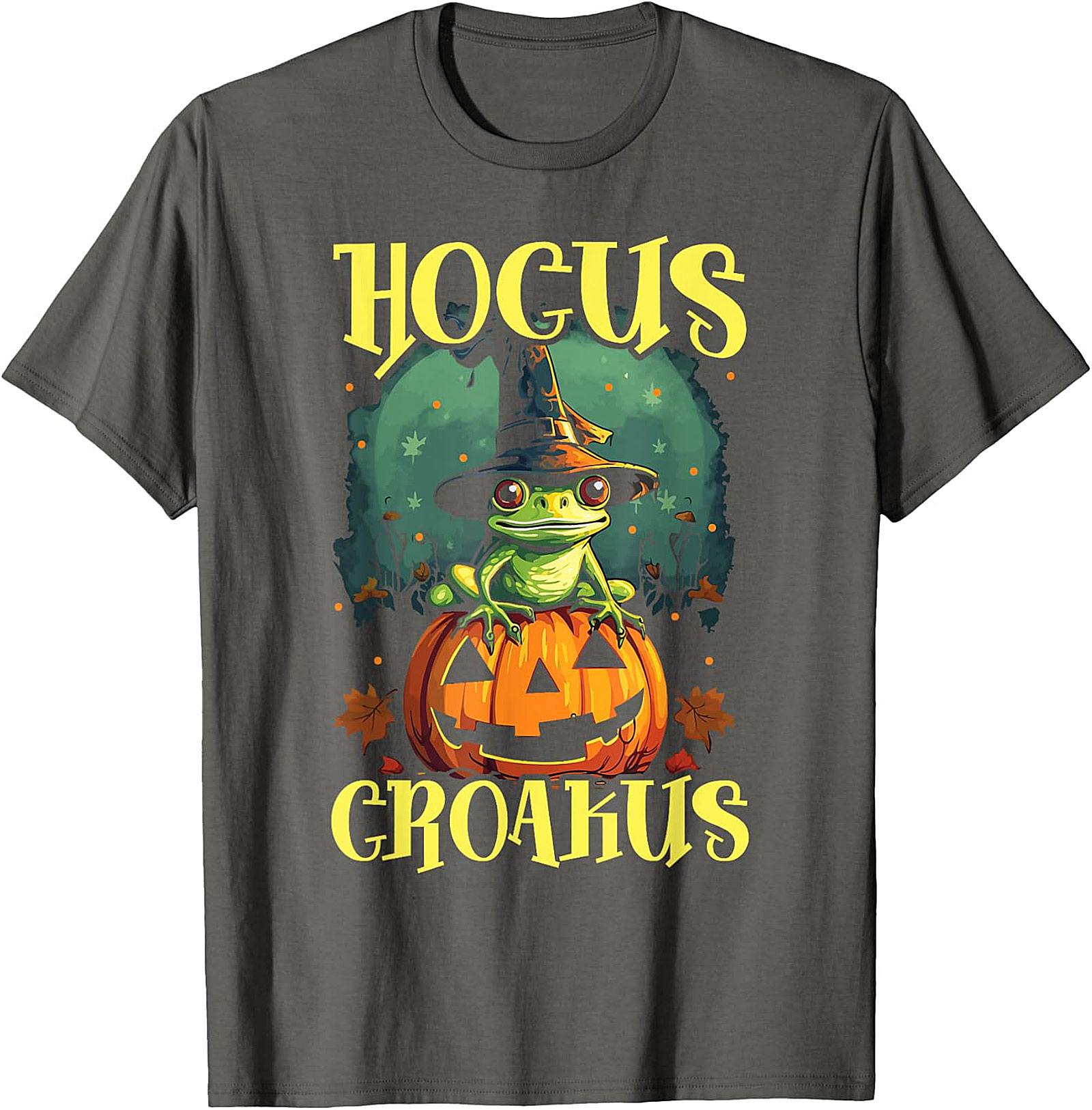 Hocus Croakus Frog Halloween T-Shirt - Spooky Fun Apparel