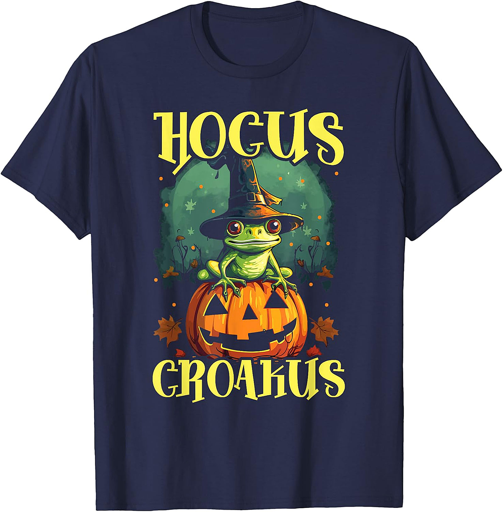 Hocus Croakus Frog Halloween T-Shirt - Spooky Fun Apparel