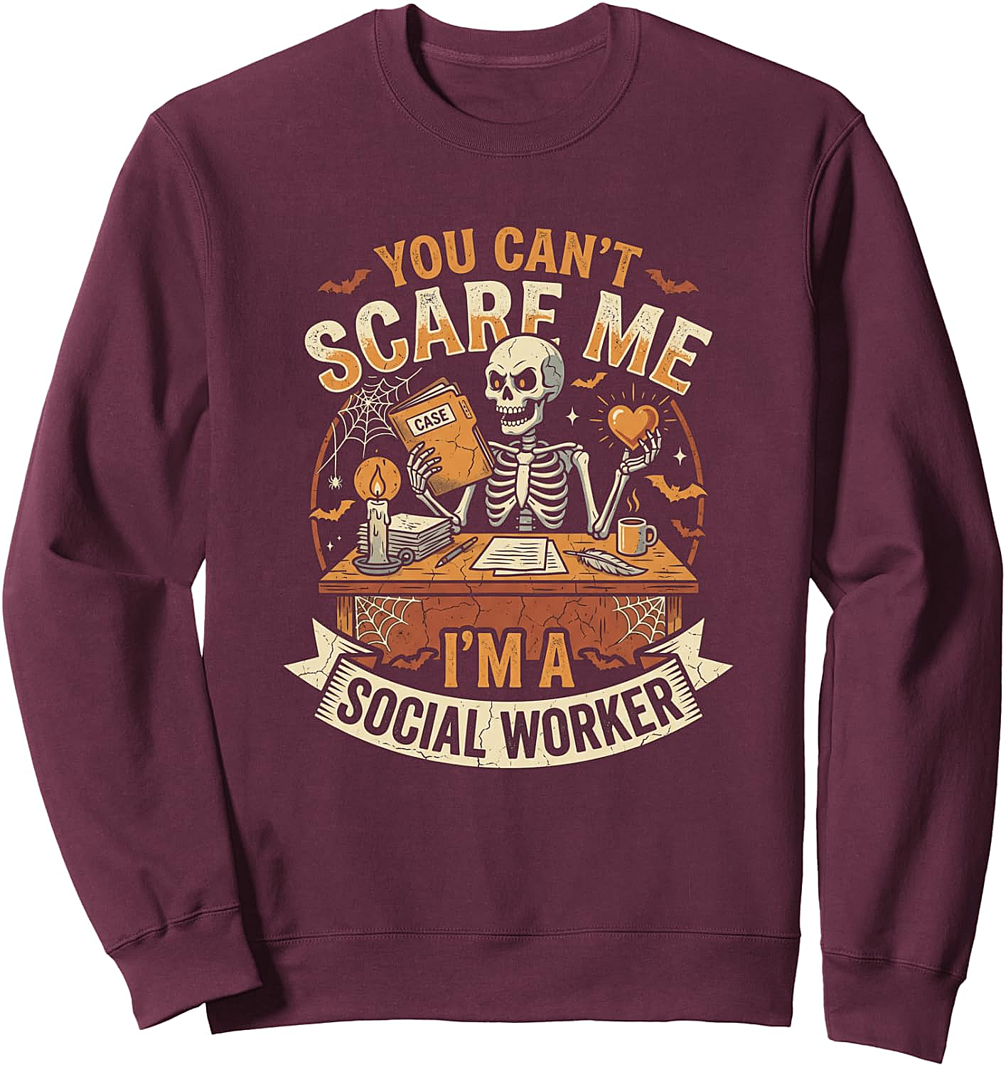Social Worker Halloween Ghost Sweatshirt Funny Tee