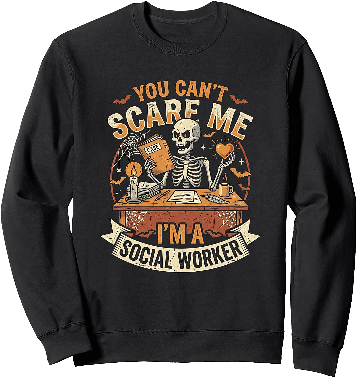 Social Worker Halloween Ghost Sweatshirt Funny Tee