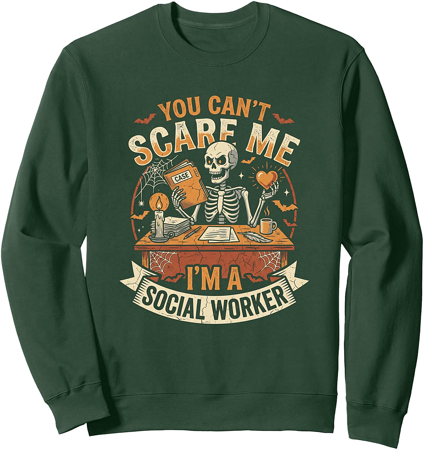 Social Worker Halloween Ghost Sweatshirt Funny Tee