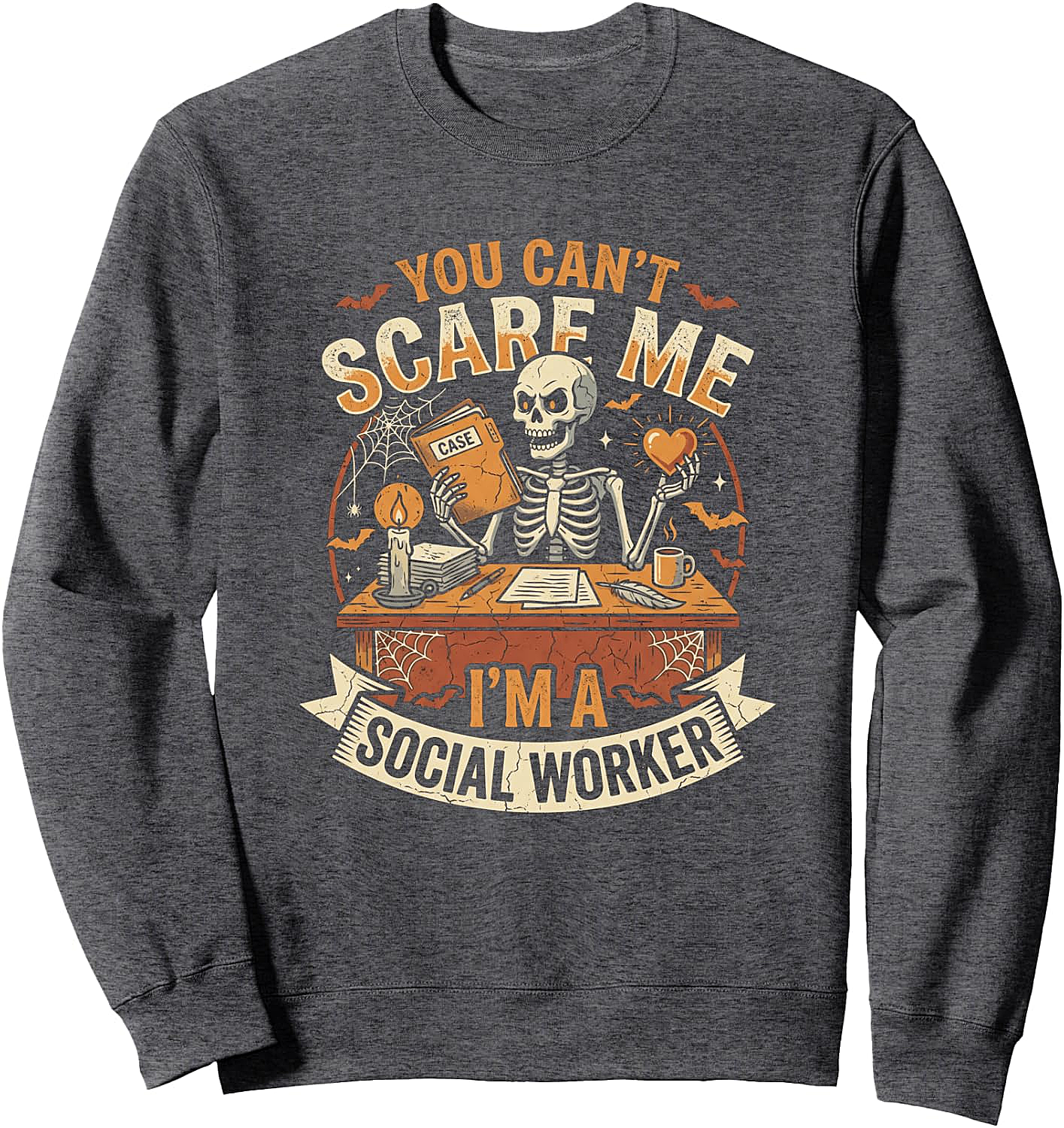 Social Worker Halloween Ghost Sweatshirt Funny Tee