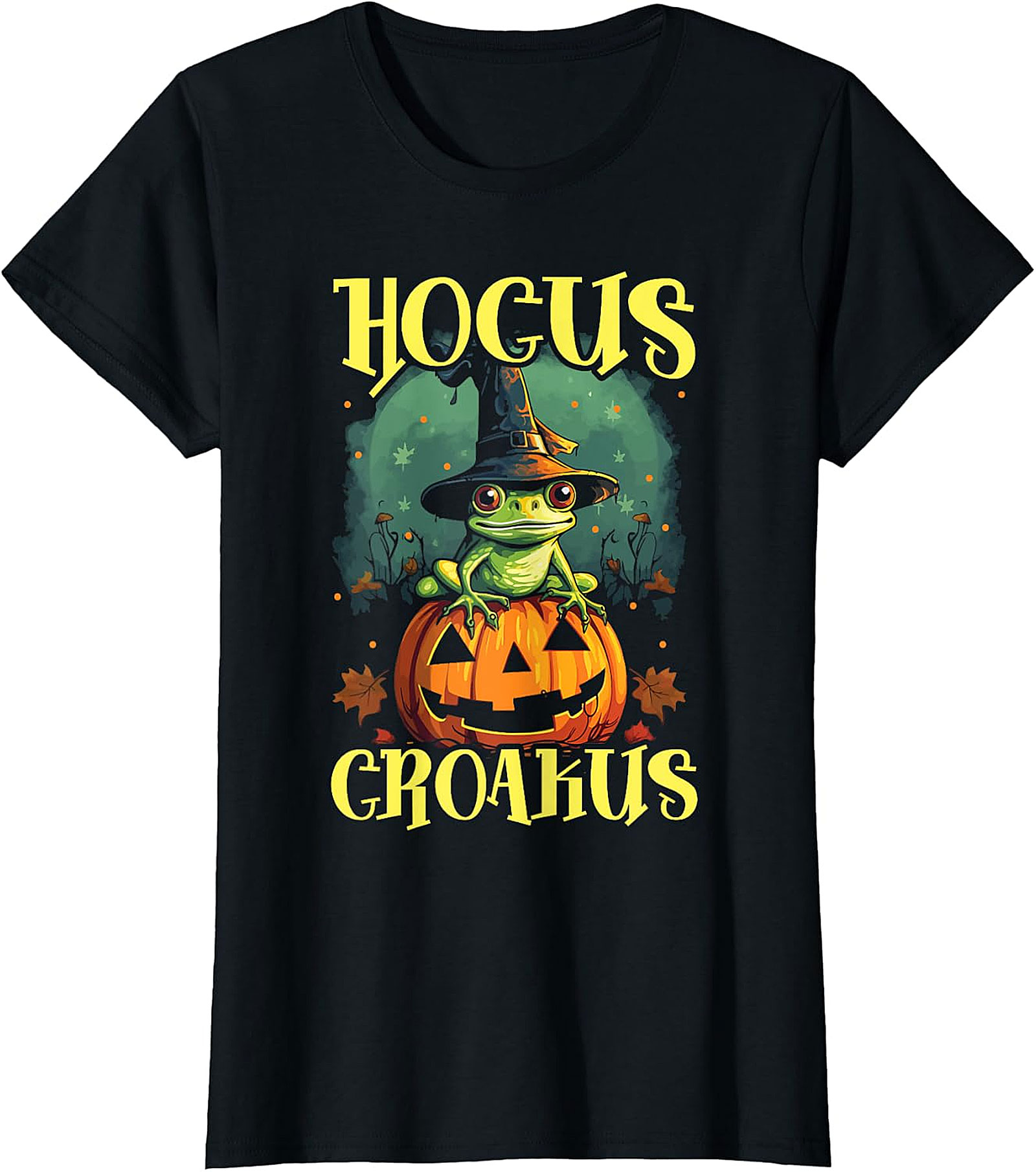 Hocus Croakus Frog Halloween T-Shirt - Spooky Fun Apparel
