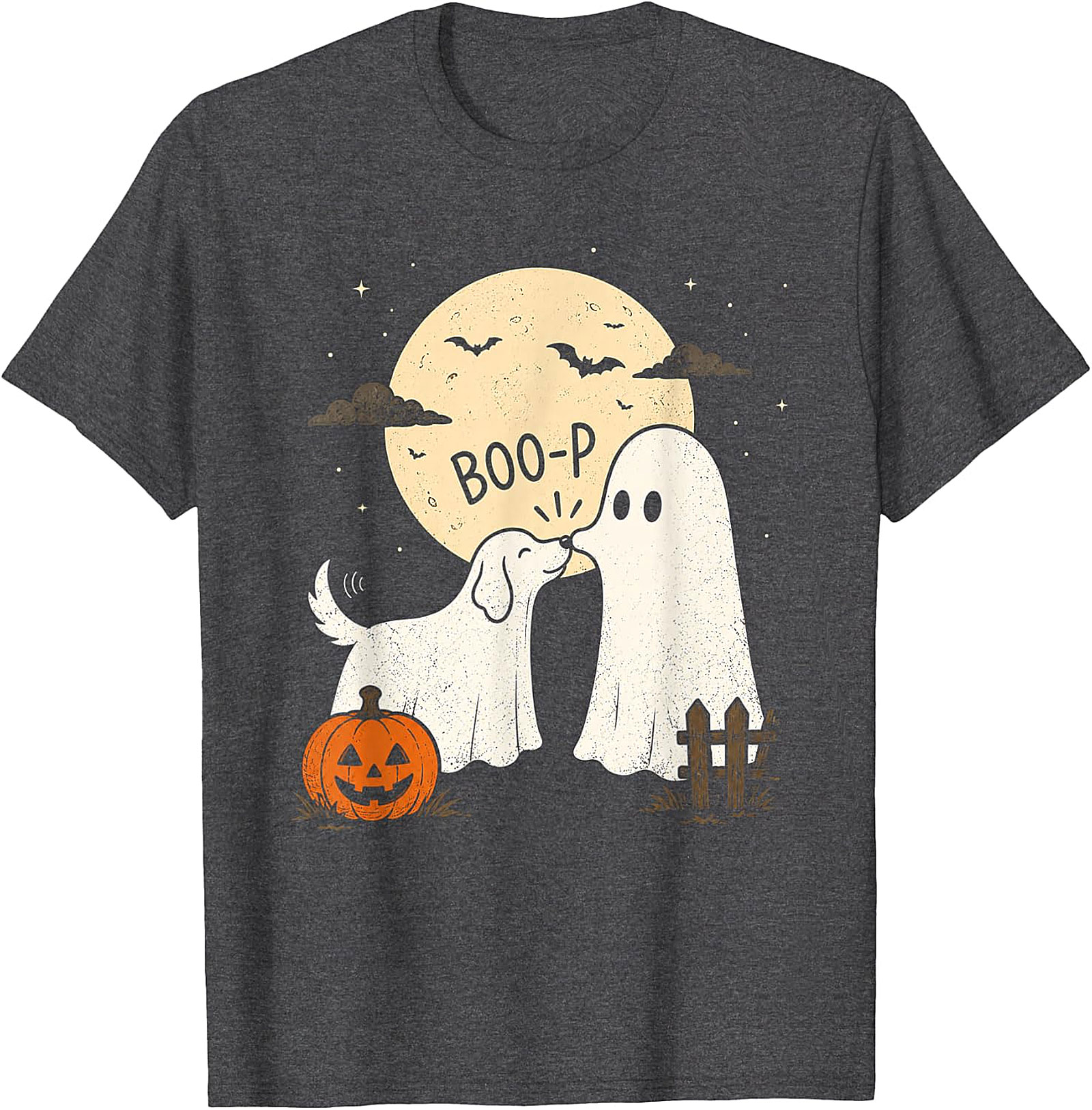 Boo-P Ghost & Dog Halloween T-Shirt | Funny Pet & Spooky Tee