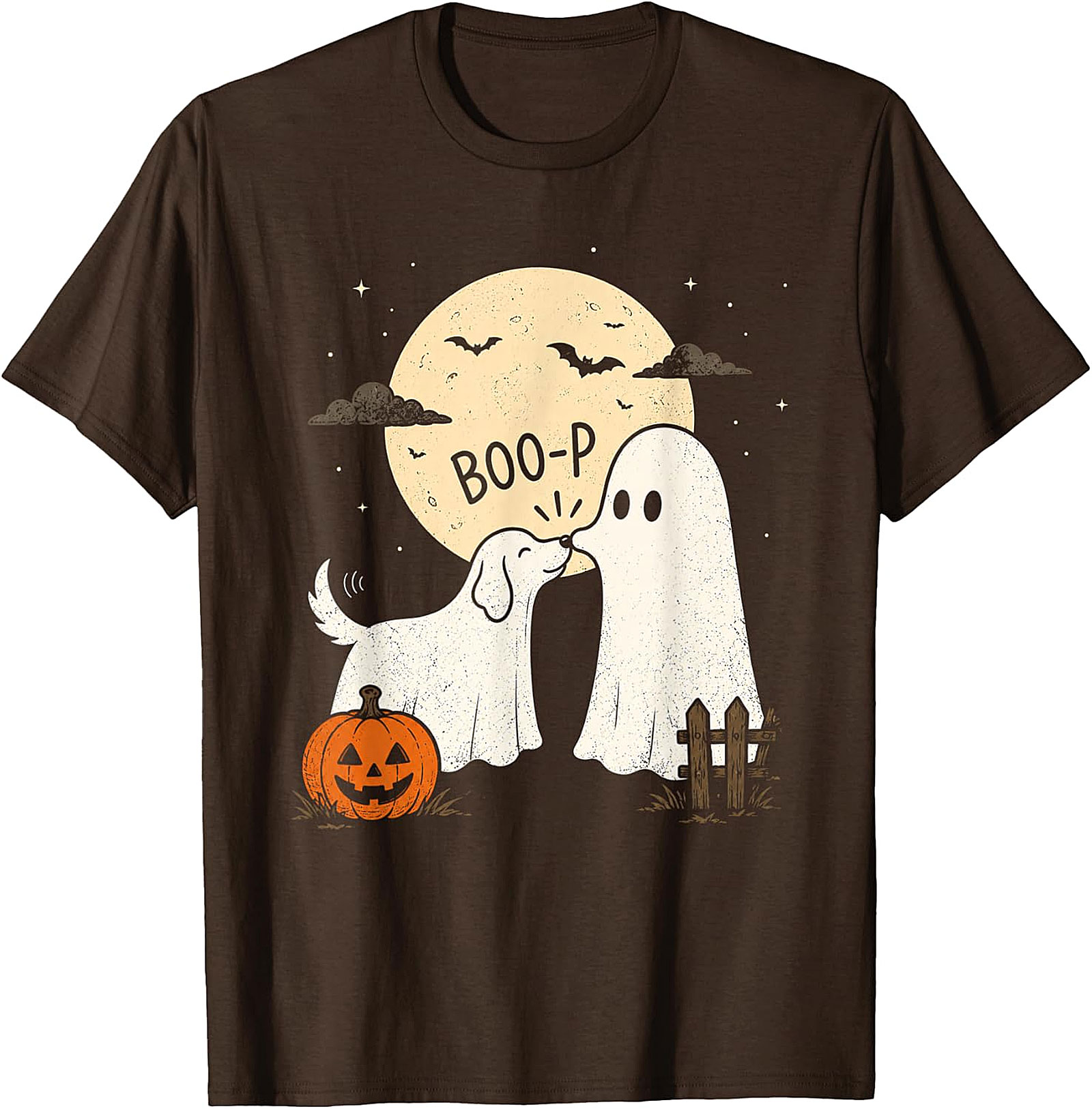 Boo-P Ghost & Dog Halloween T-Shirt | Funny Pet & Spooky Tee