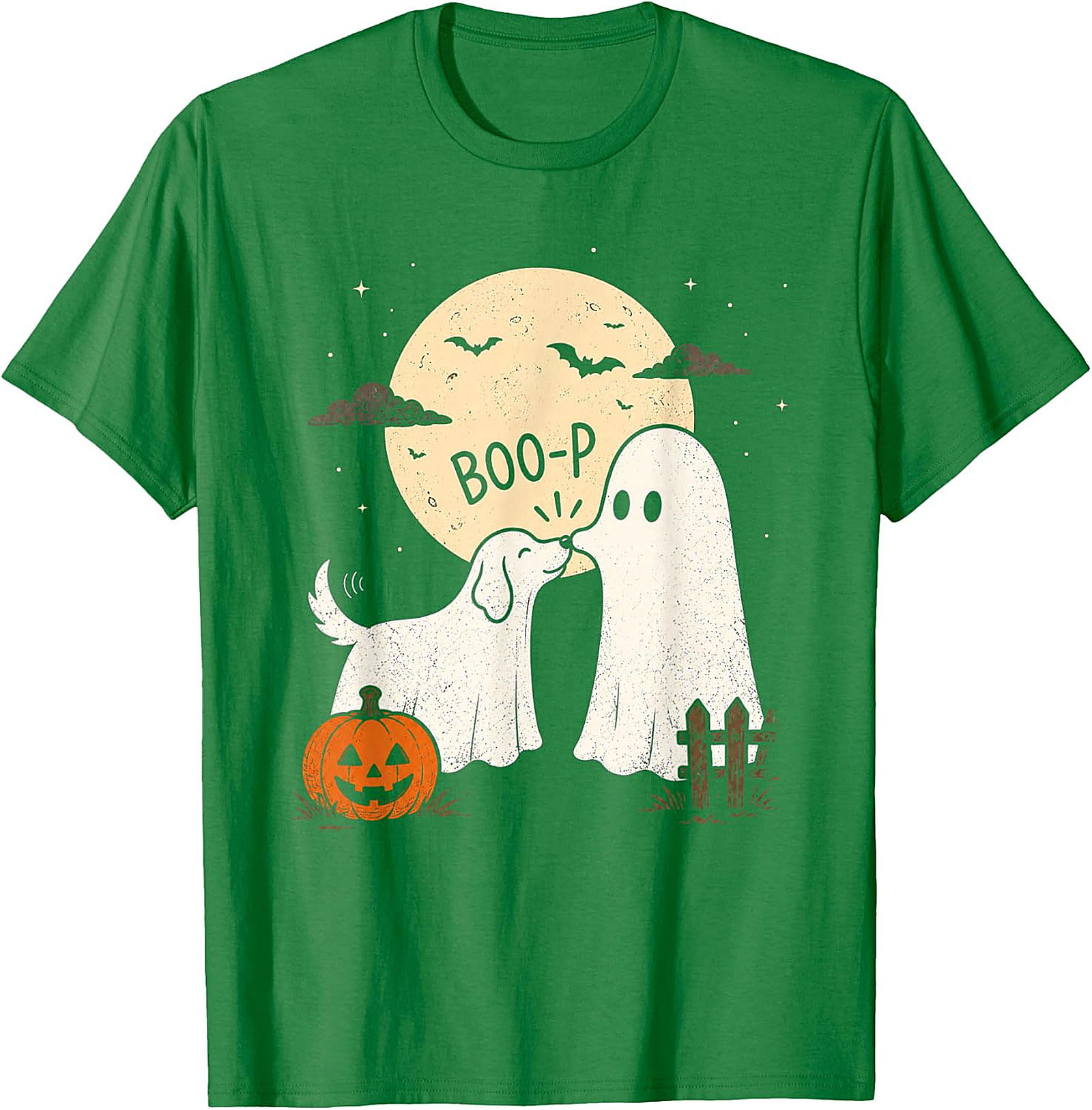 Boo-P Ghost & Dog Halloween T-Shirt | Funny Pet & Spooky Tee