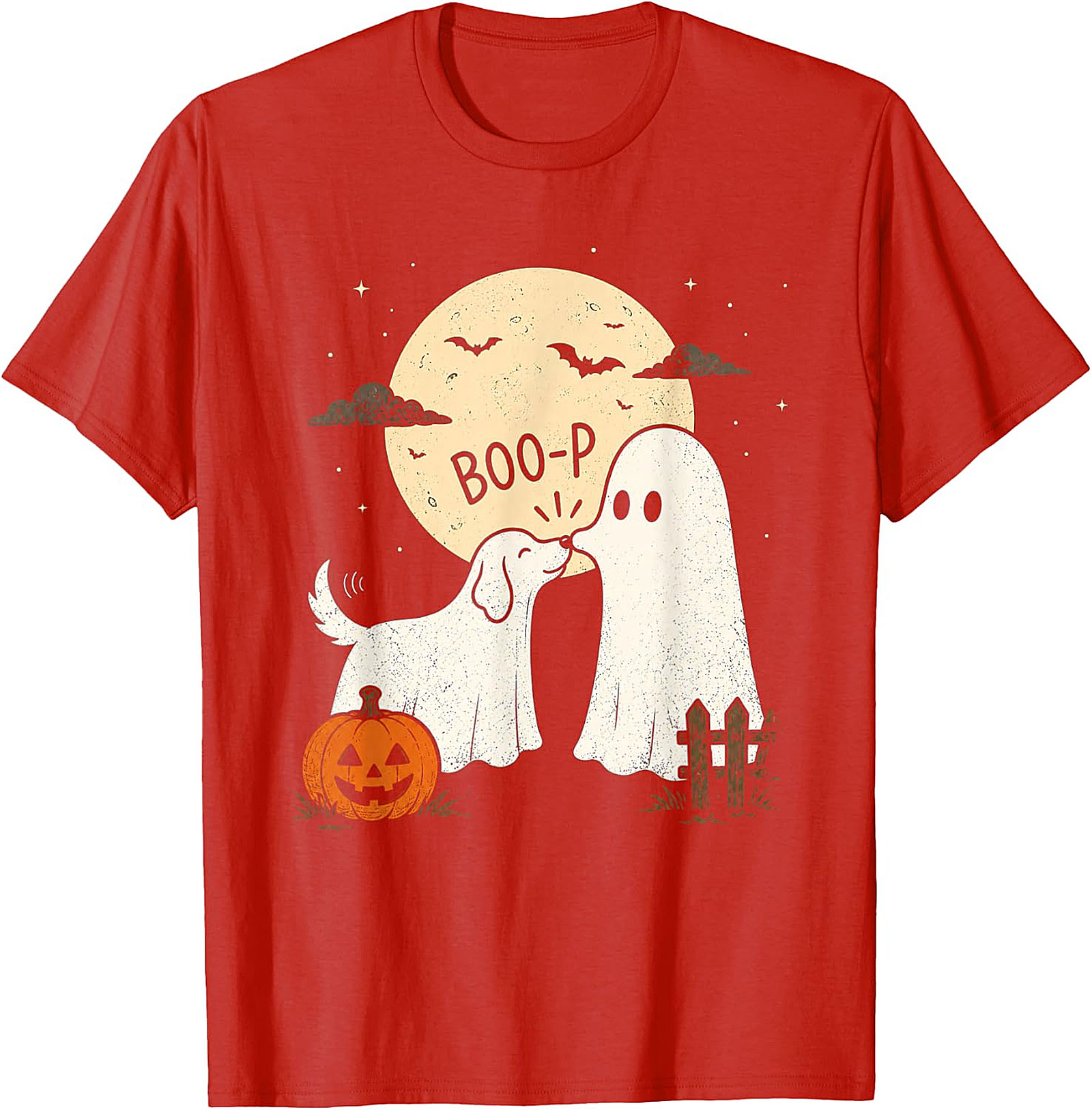Boo-P Ghost & Dog Halloween T-Shirt | Funny Pet & Spooky Tee