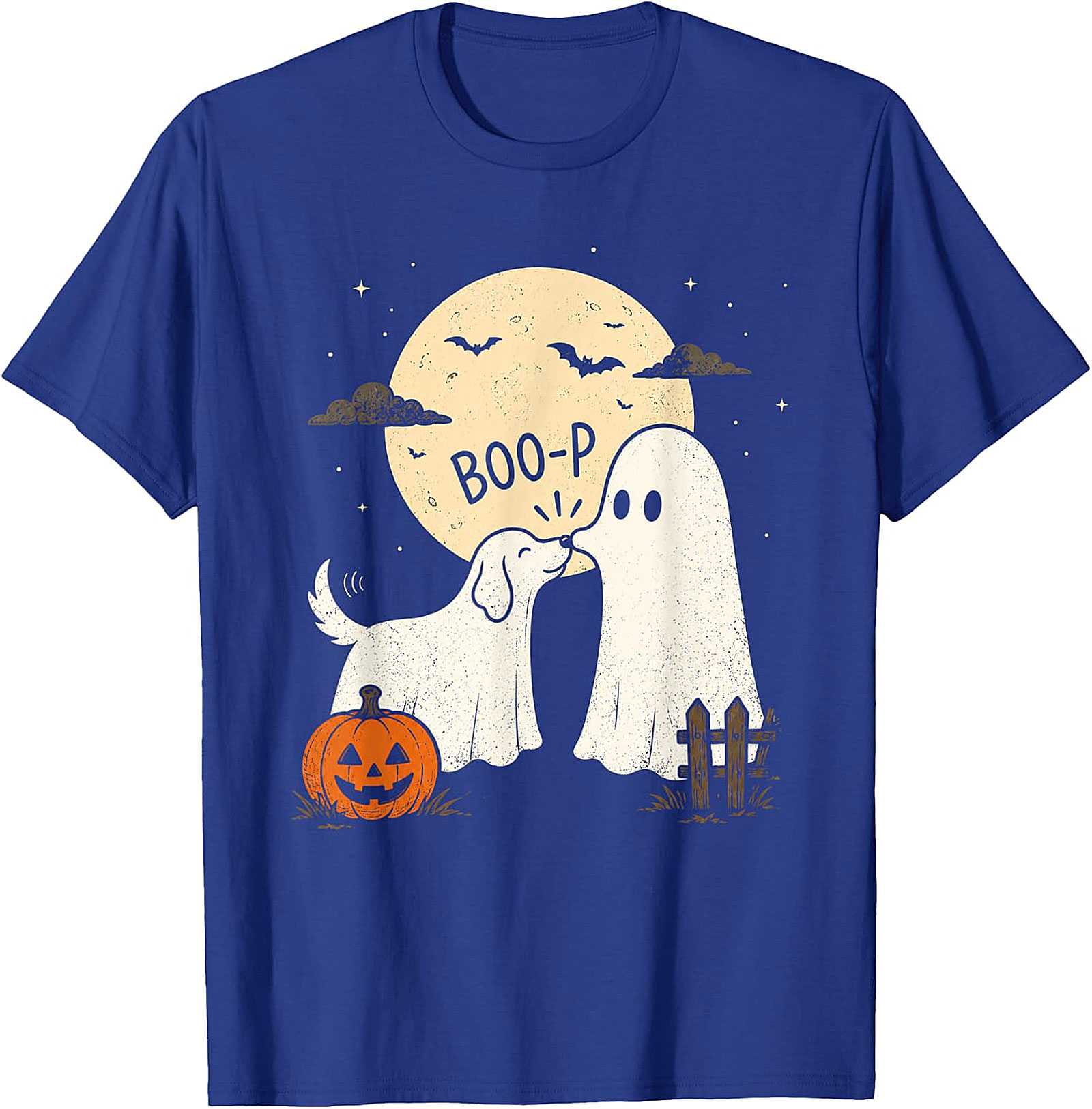 Boo-P Ghost & Dog Halloween T-Shirt | Funny Pet & Spooky Tee
