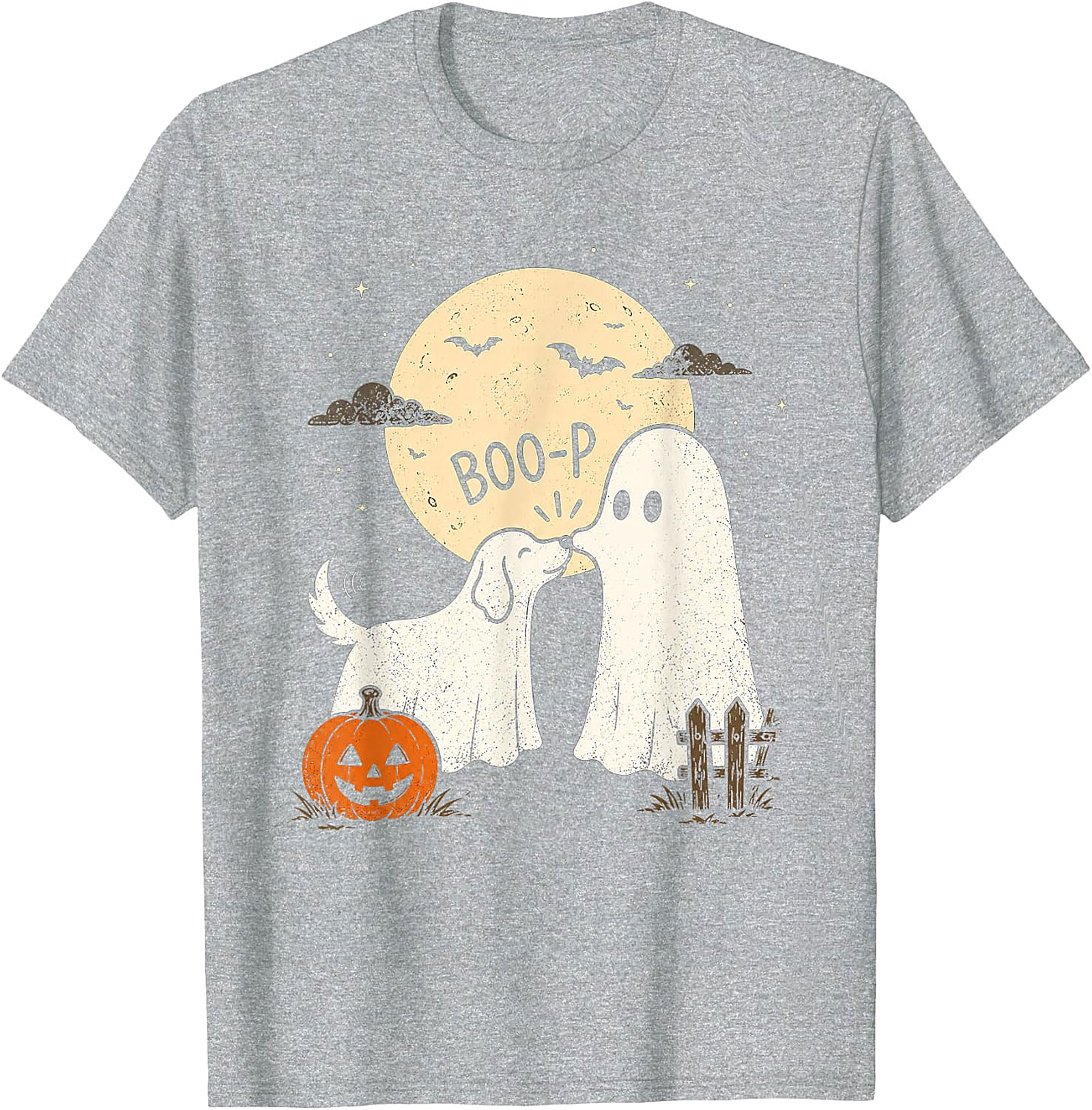 Boo-P Ghost & Dog Halloween T-Shirt | Funny Pet & Spooky Tee