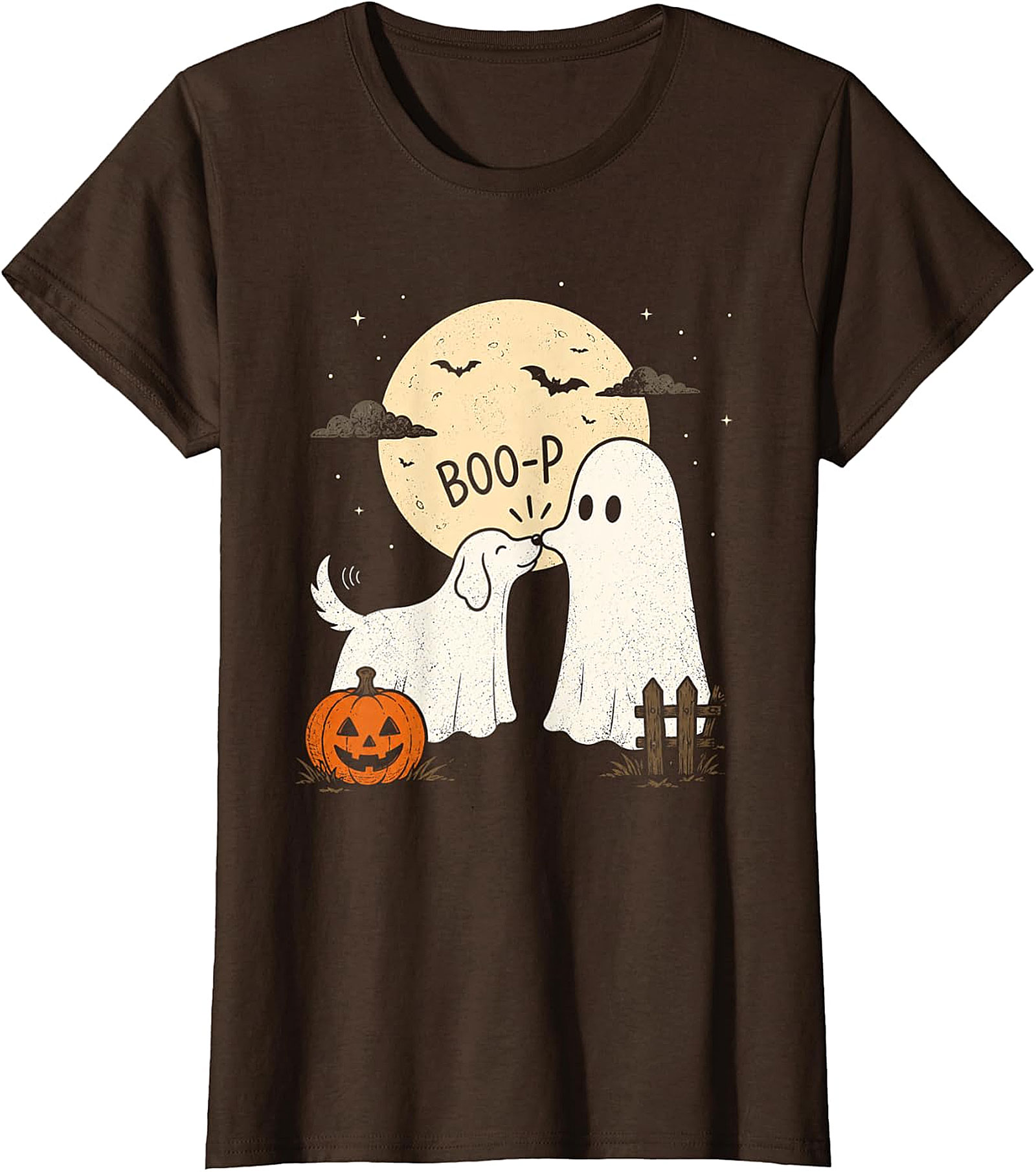 Boo-P Ghost & Dog Halloween T-Shirt | Funny Pet & Spooky Tee