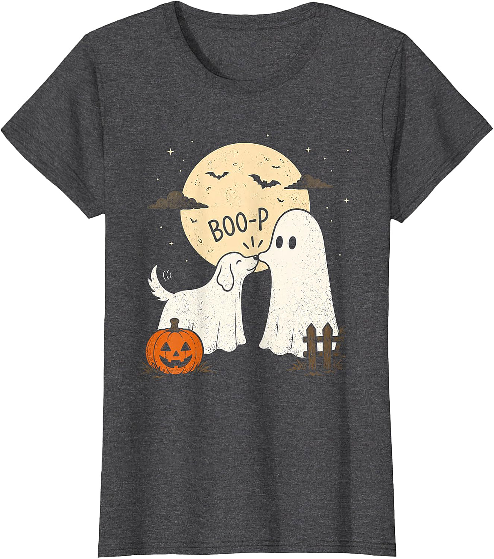 Boo-P Ghost & Dog Halloween T-Shirt | Funny Pet & Spooky Tee