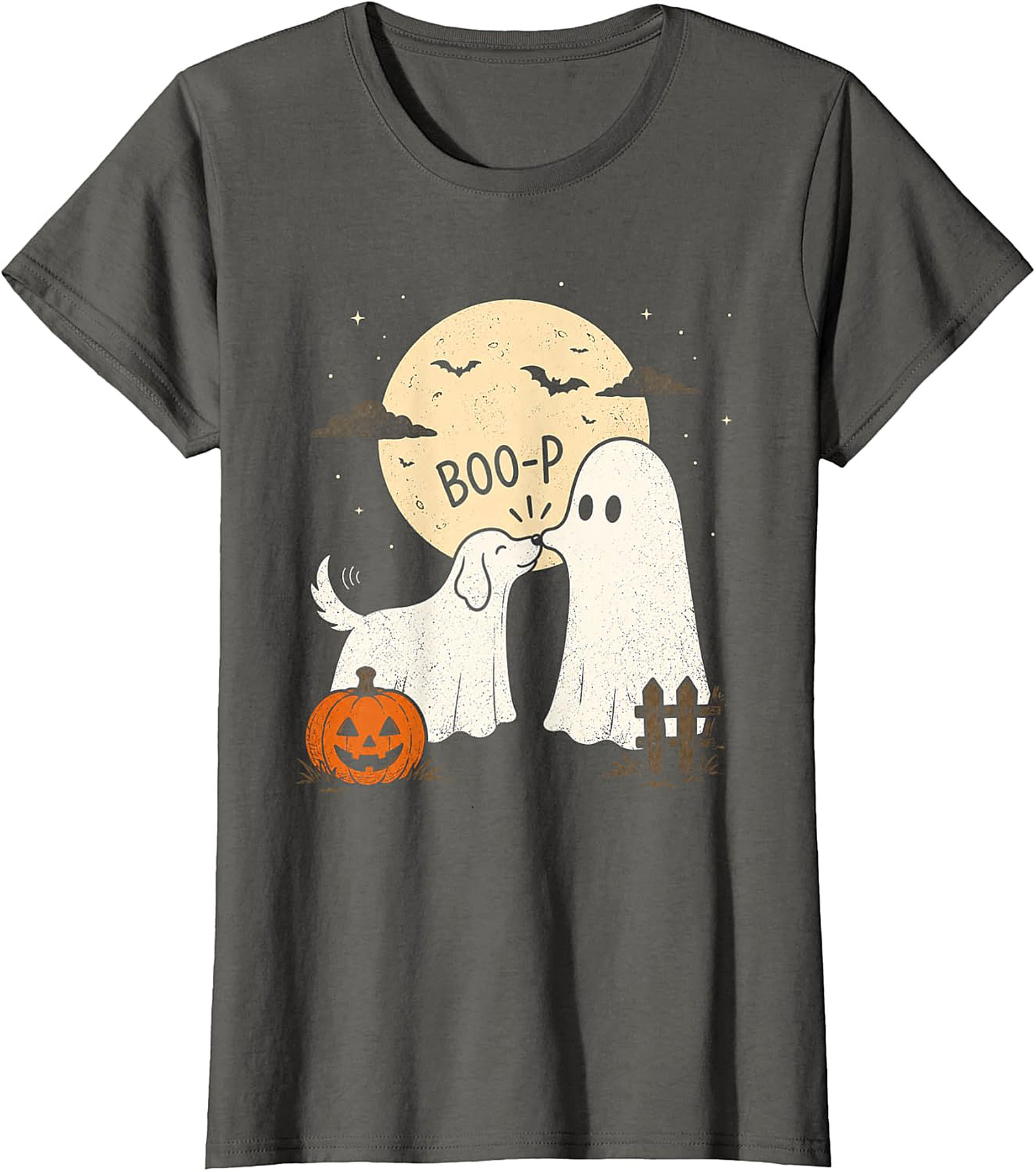 Boo-P Ghost & Dog Halloween T-Shirt | Funny Pet & Spooky Tee