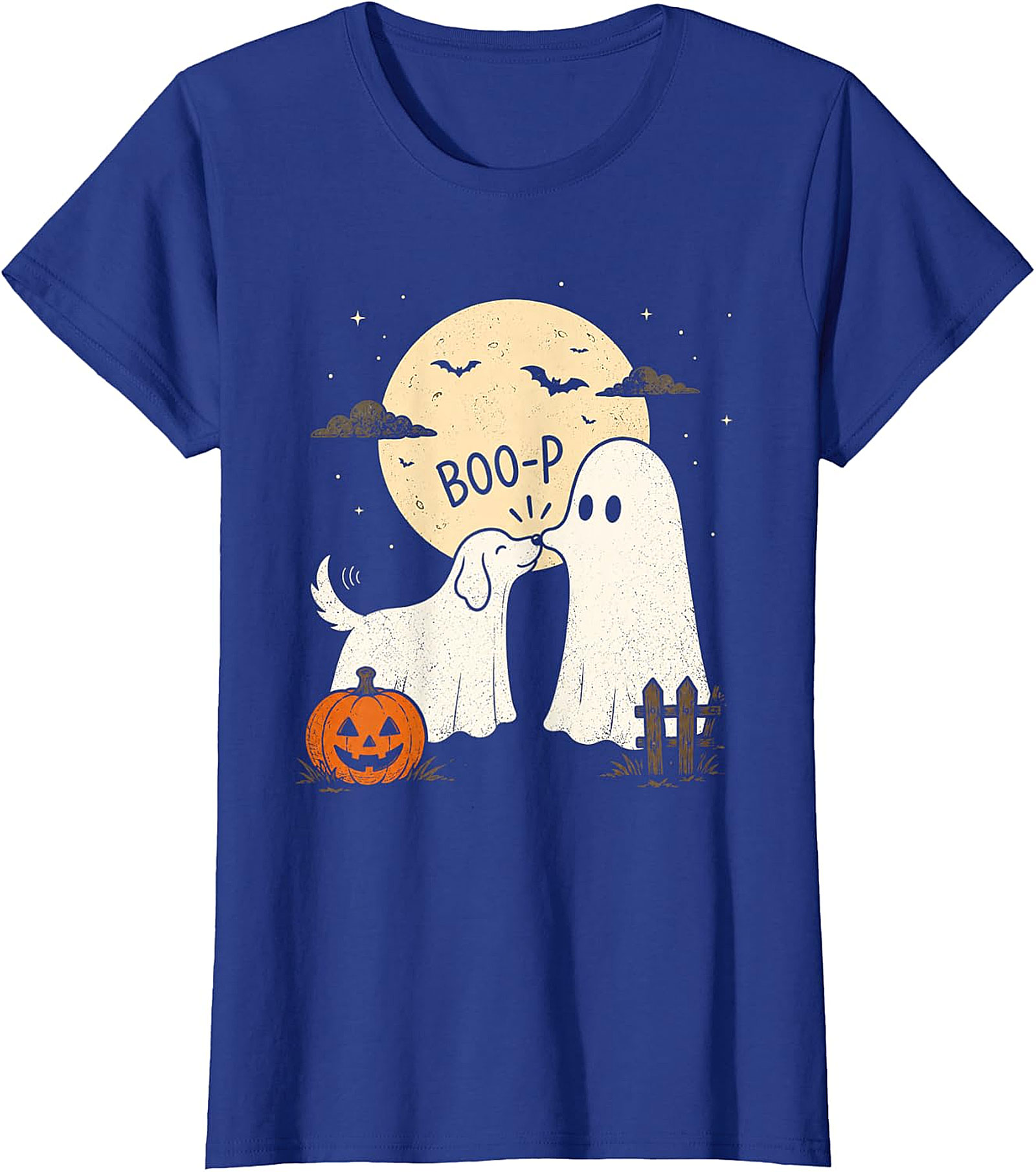 Boo-P Ghost & Dog Halloween T-Shirt | Funny Pet & Spooky Tee
