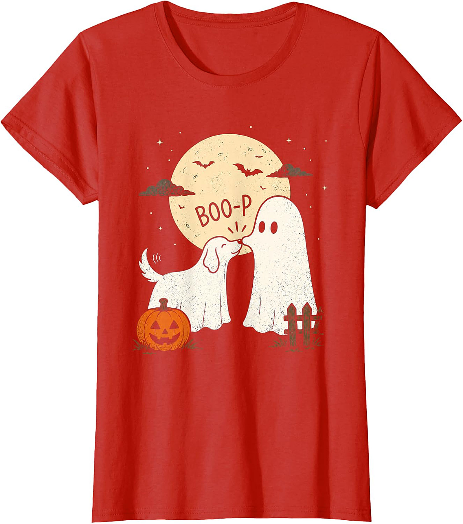 Boo-P Ghost & Dog Halloween T-Shirt | Funny Pet & Spooky Tee
