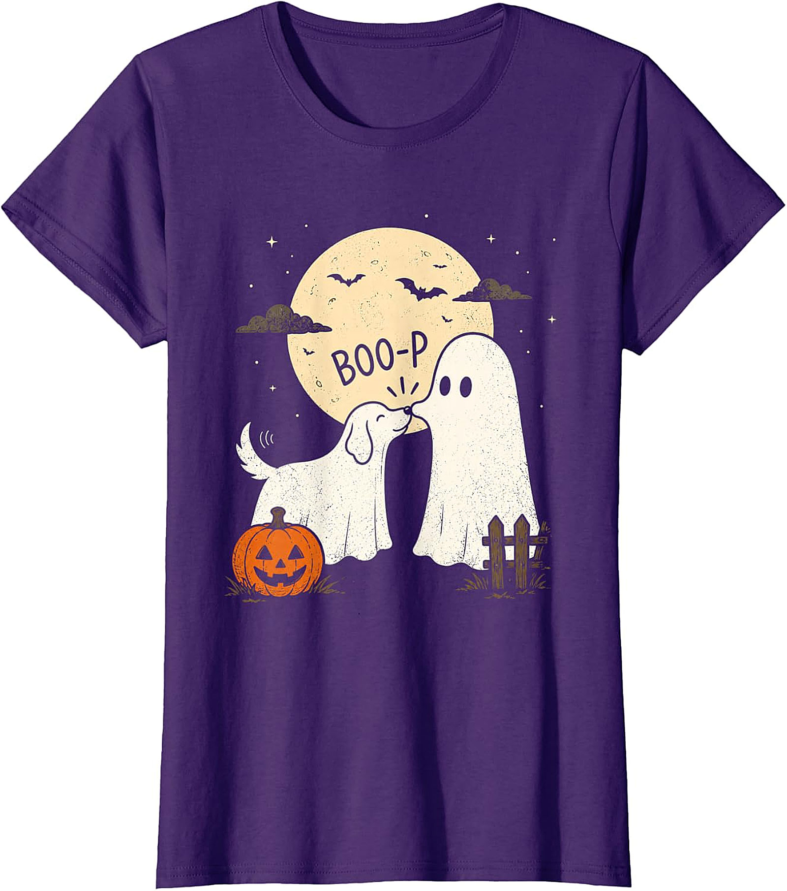 Boo-P Ghost & Dog Halloween T-Shirt | Funny Pet & Spooky Tee