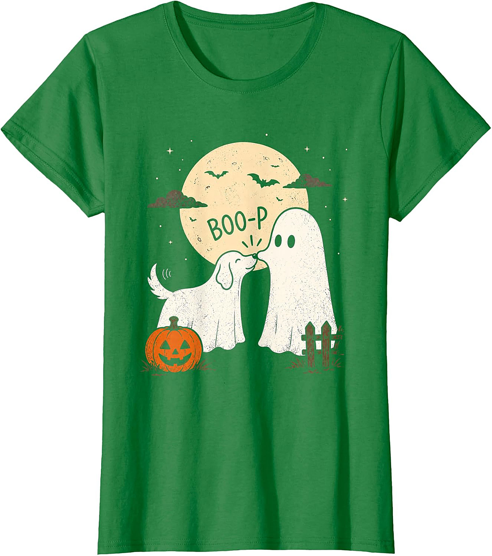 Boo-P Ghost & Dog Halloween T-Shirt | Funny Pet & Spooky Tee