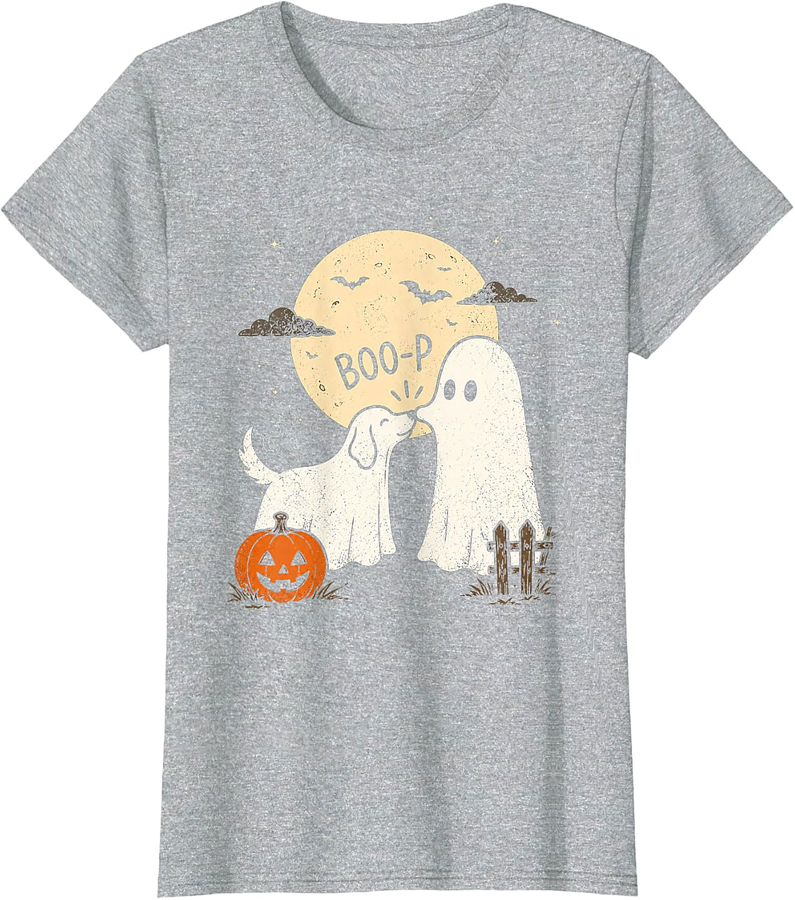 Boo-P Ghost & Dog Halloween T-Shirt | Funny Pet & Spooky Tee