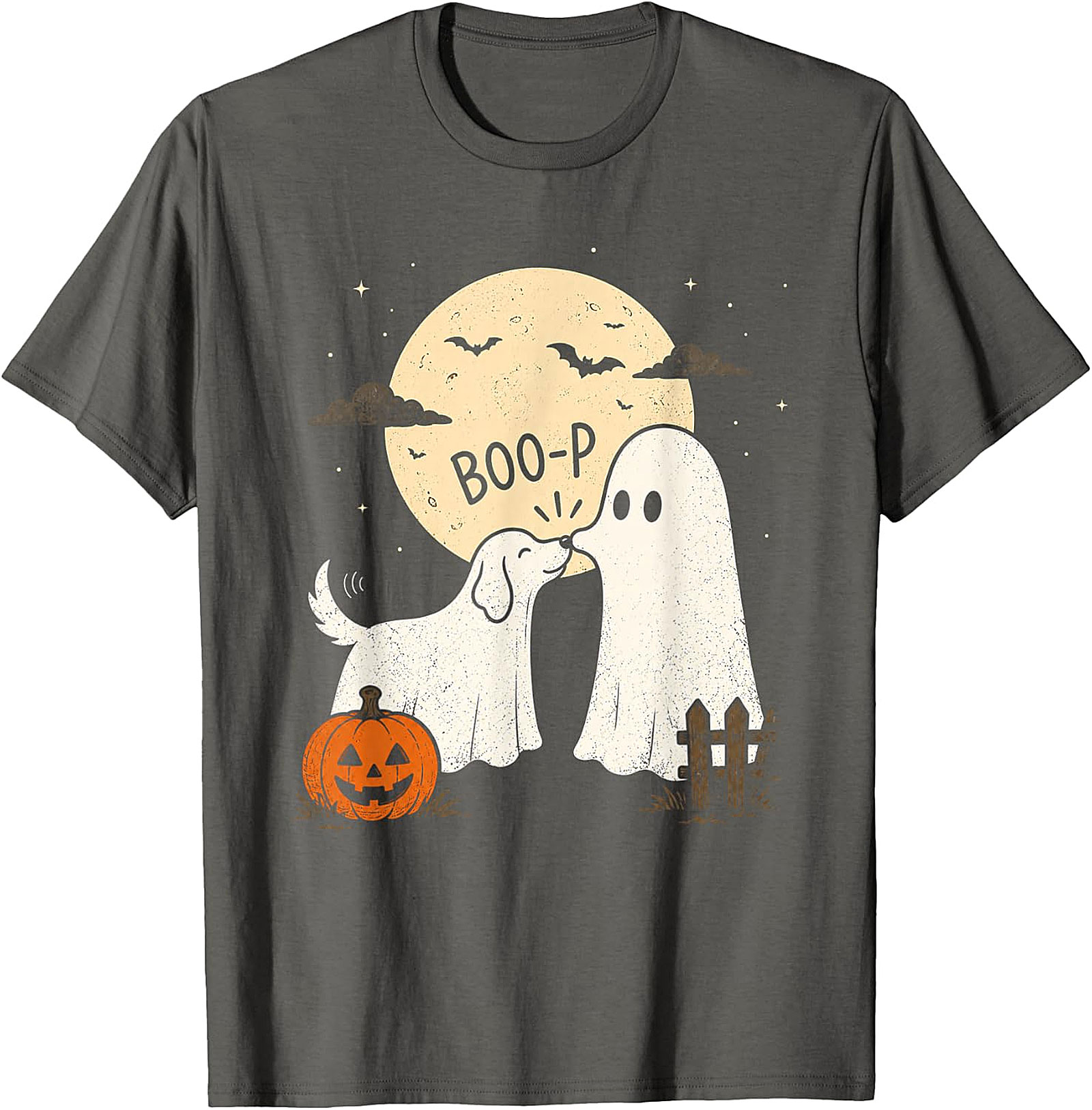 Boo-P Ghost & Dog Halloween T-Shirt | Funny Pet & Spooky Tee