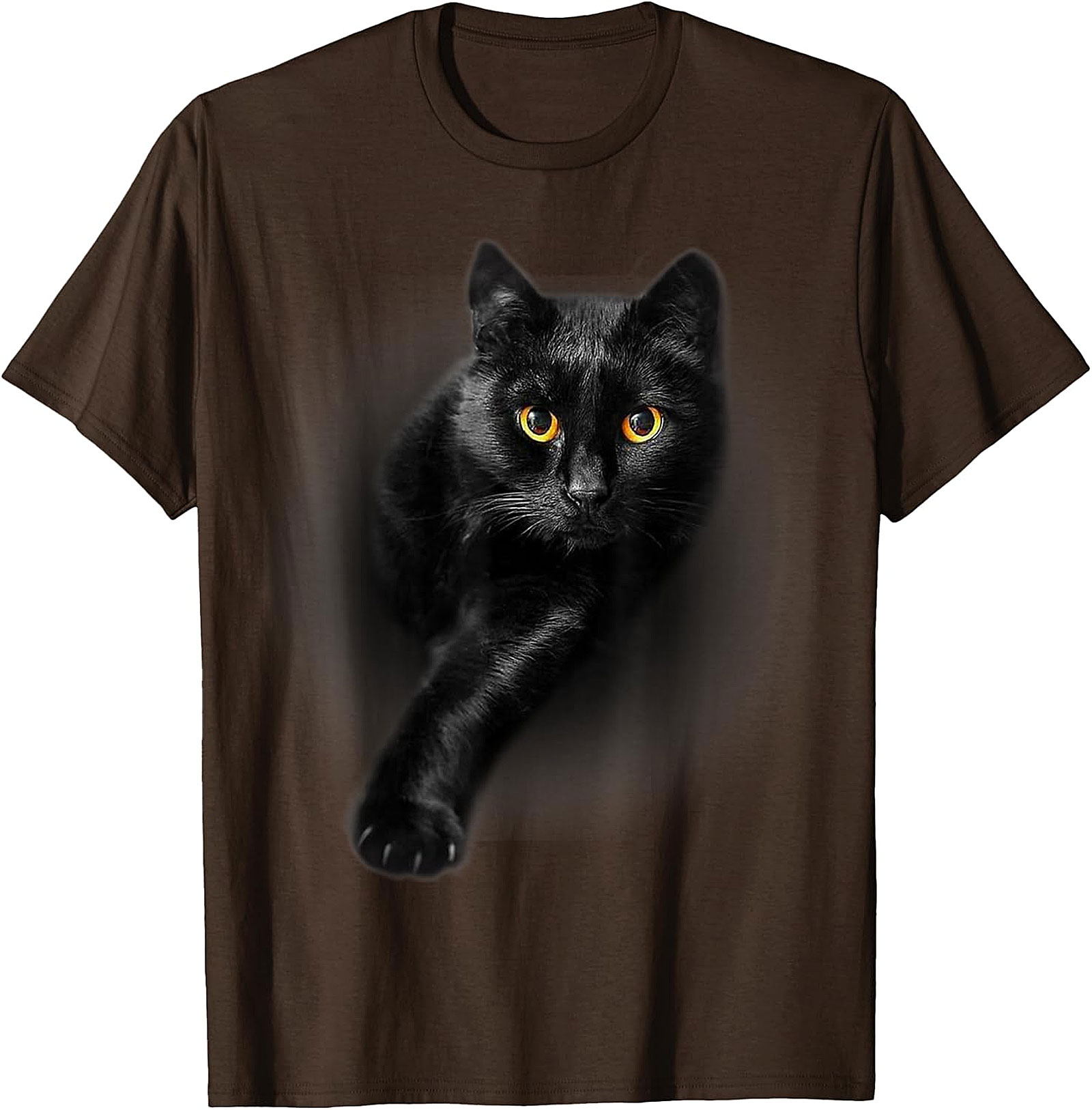  Mystical Black Cat Art Print | Piercing Golden Eyes