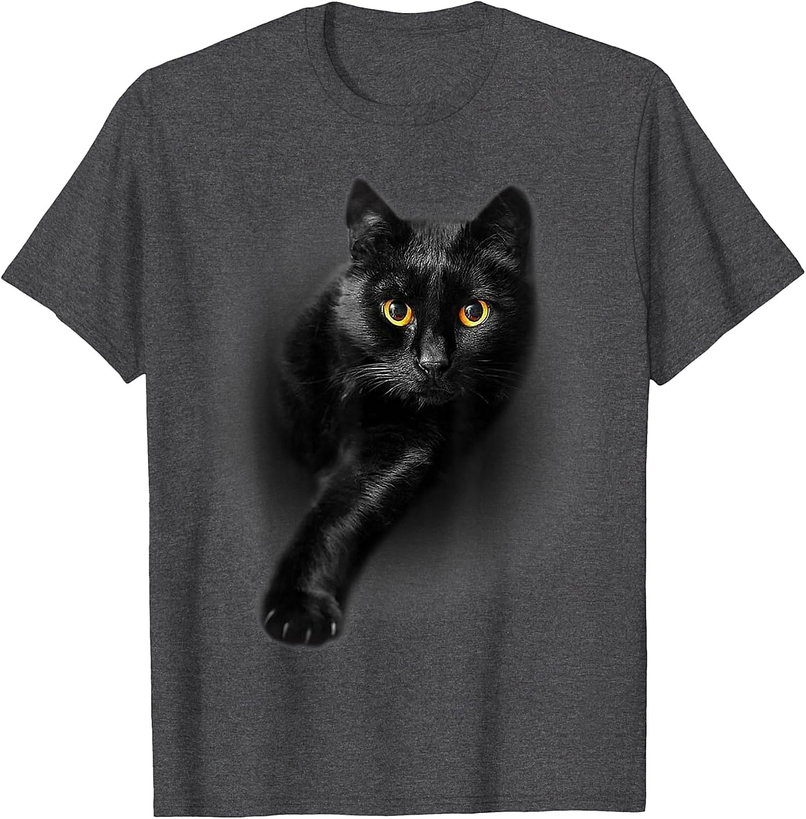  Mystical Black Cat Art Print | Piercing Golden Eyes