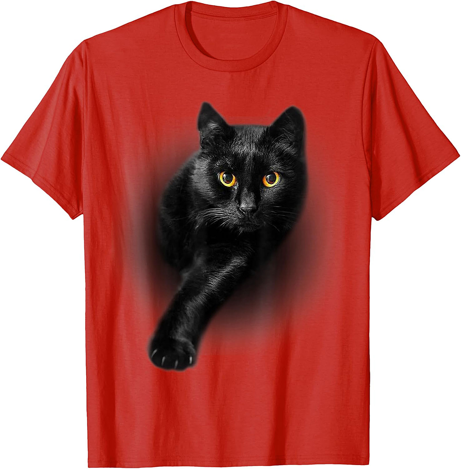  Mystical Black Cat Art Print | Piercing Golden Eyes