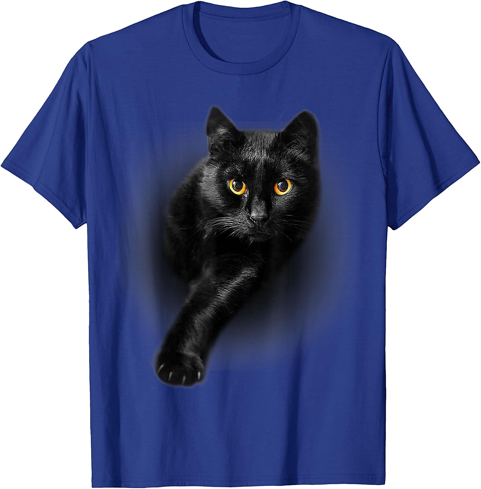  Mystical Black Cat Art Print | Piercing Golden Eyes
