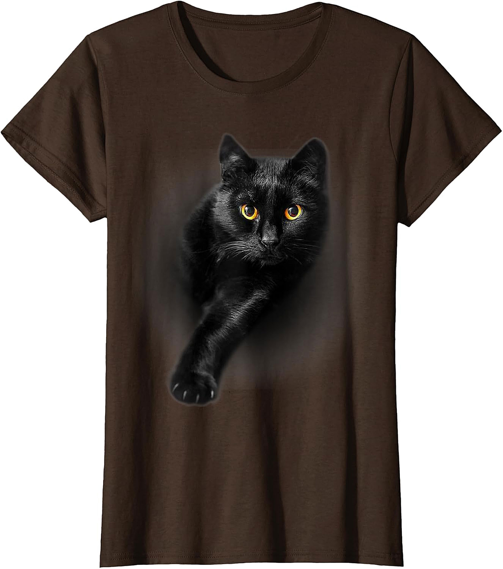  Mystical Black Cat Art Print | Piercing Golden Eyes