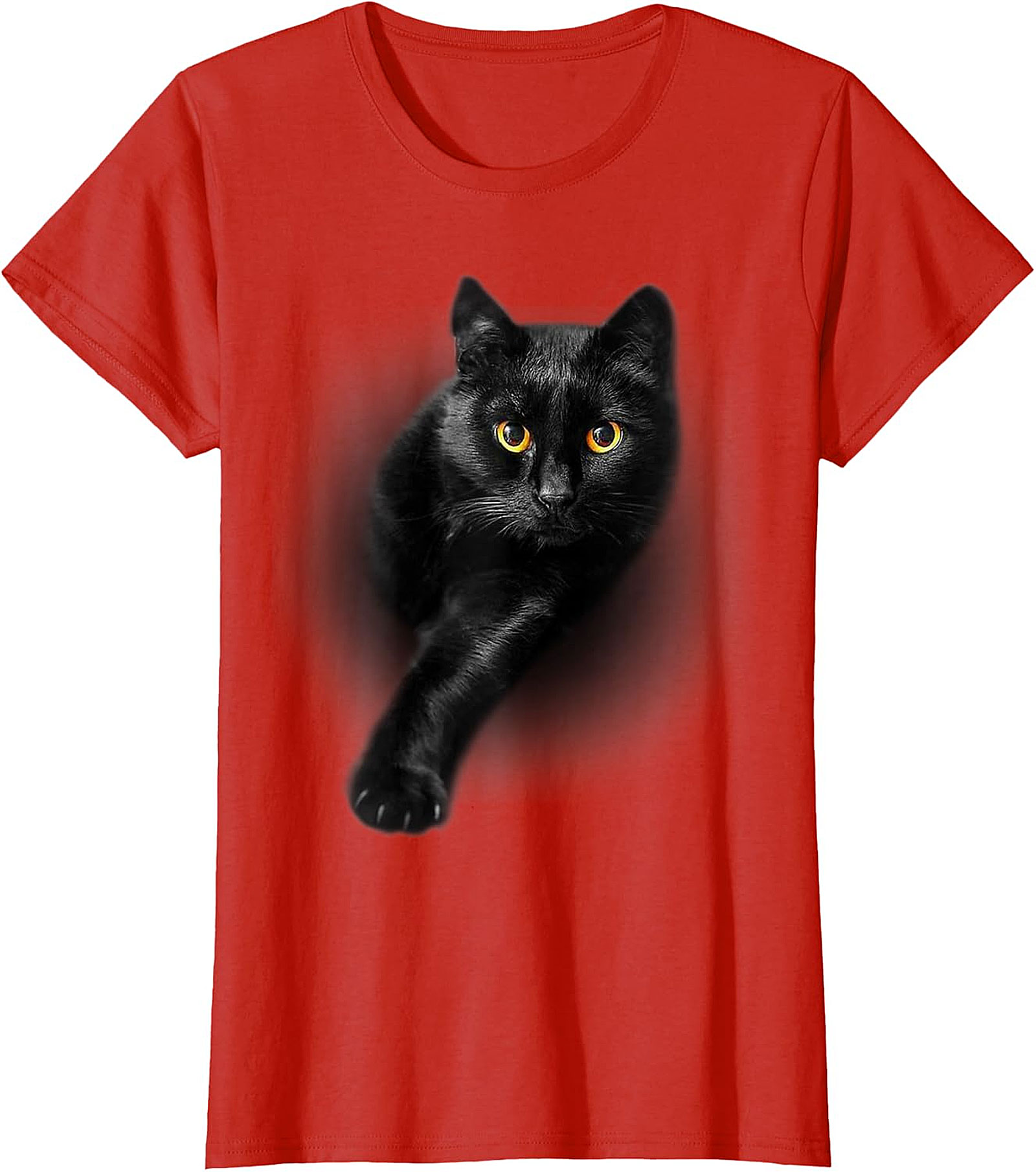  Mystical Black Cat Art Print | Piercing Golden Eyes
