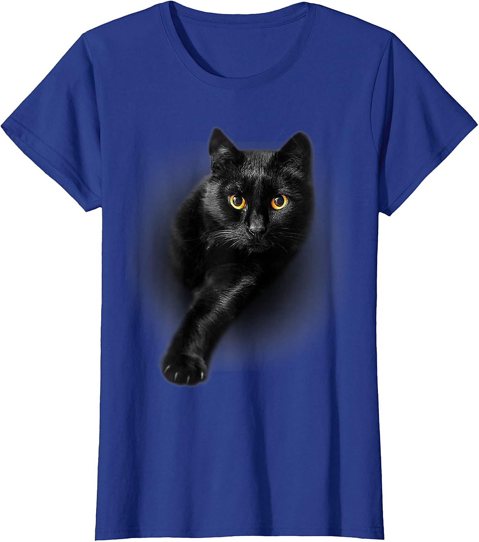  Mystical Black Cat Art Print | Piercing Golden Eyes