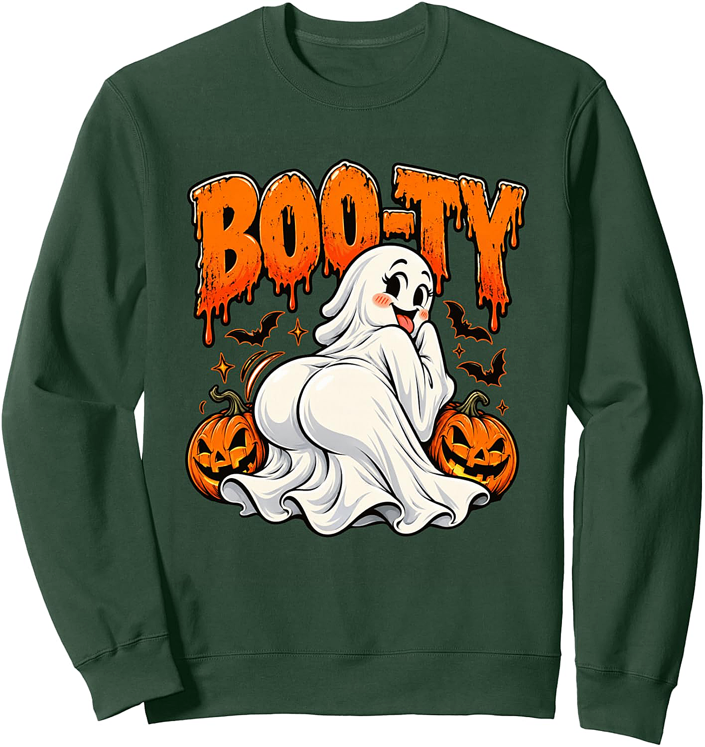  Funny Booty Ghost Halloween Sweatshirt Spooky Season Tee