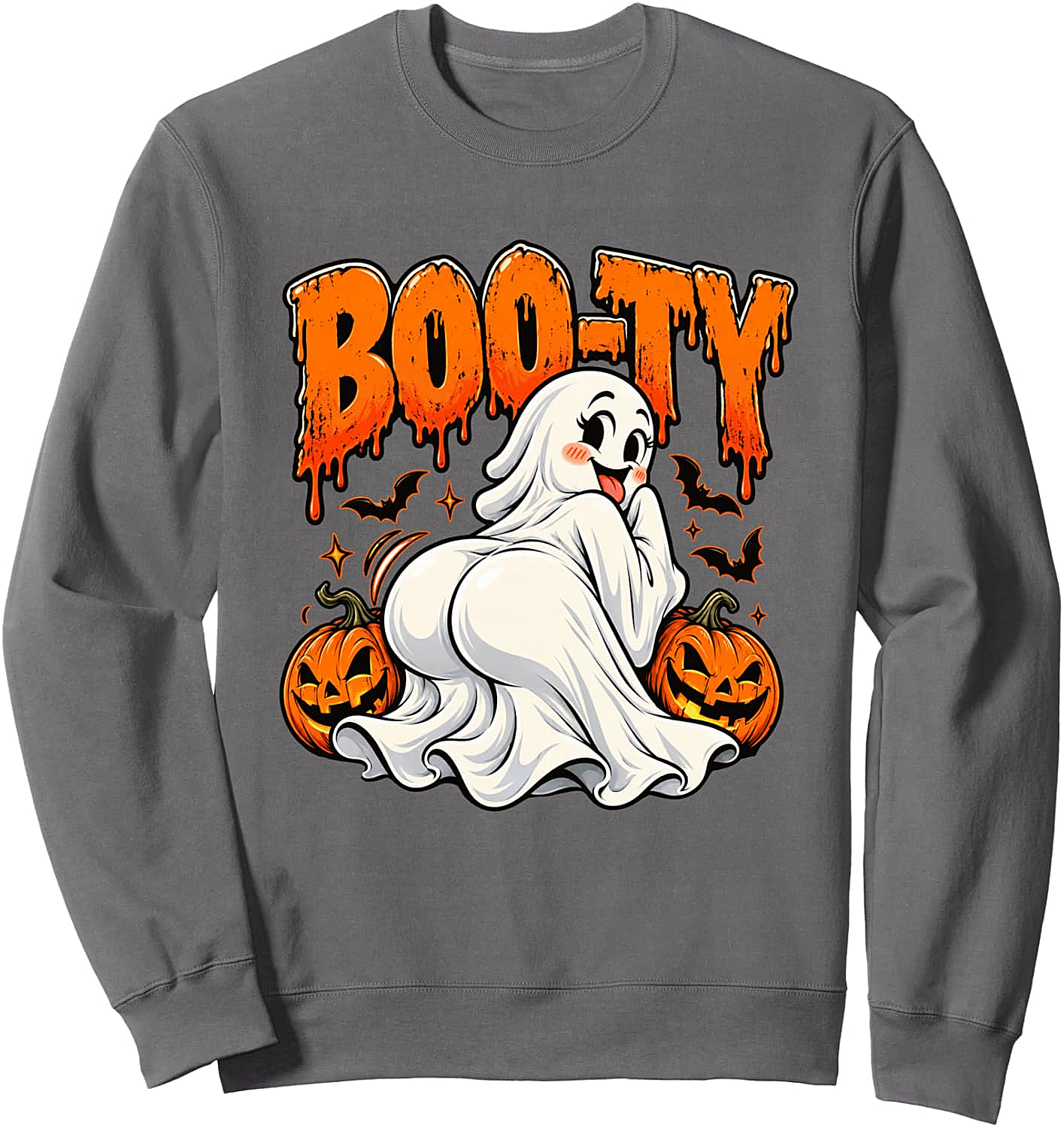  Funny Booty Ghost Halloween Sweatshirt Spooky Season Tee
