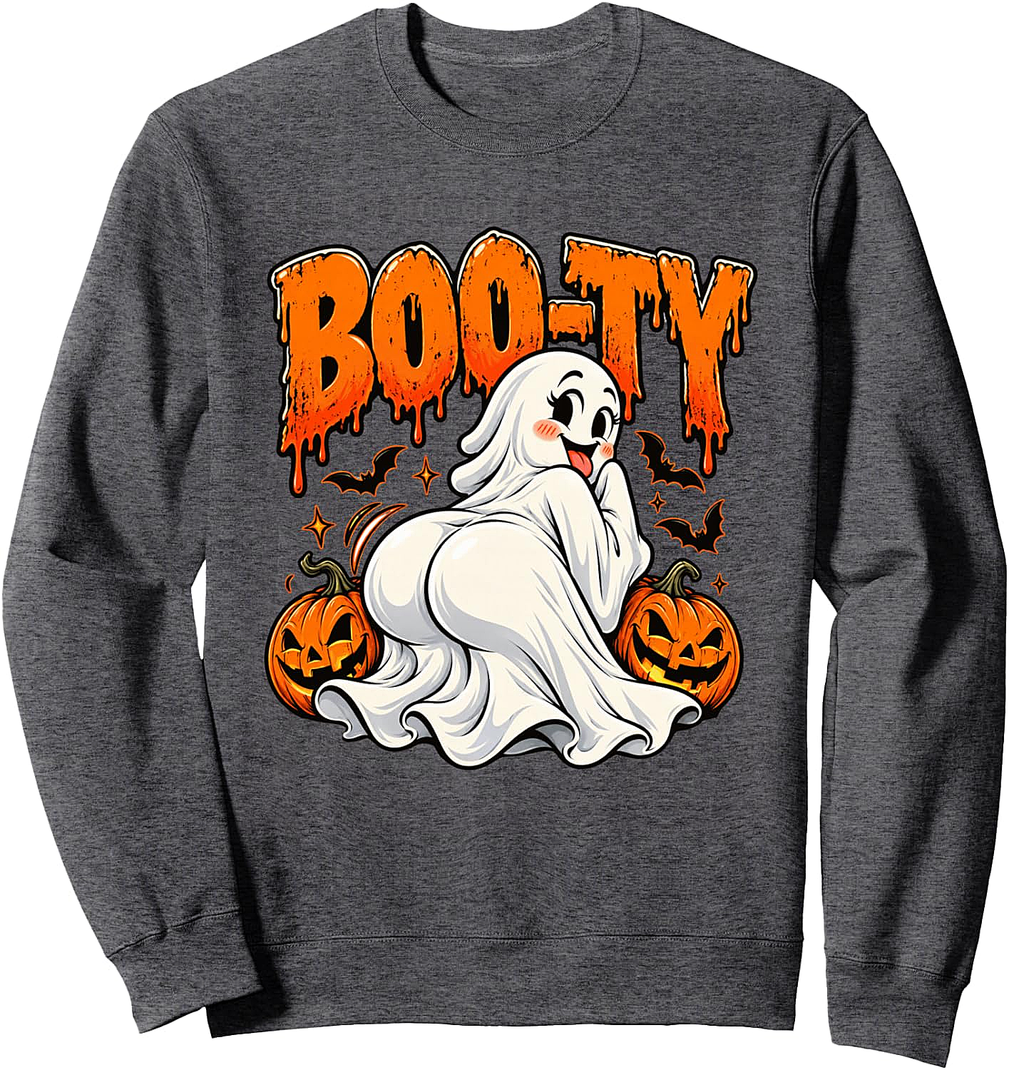  Funny Booty Ghost Halloween Sweatshirt Spooky Season Tee