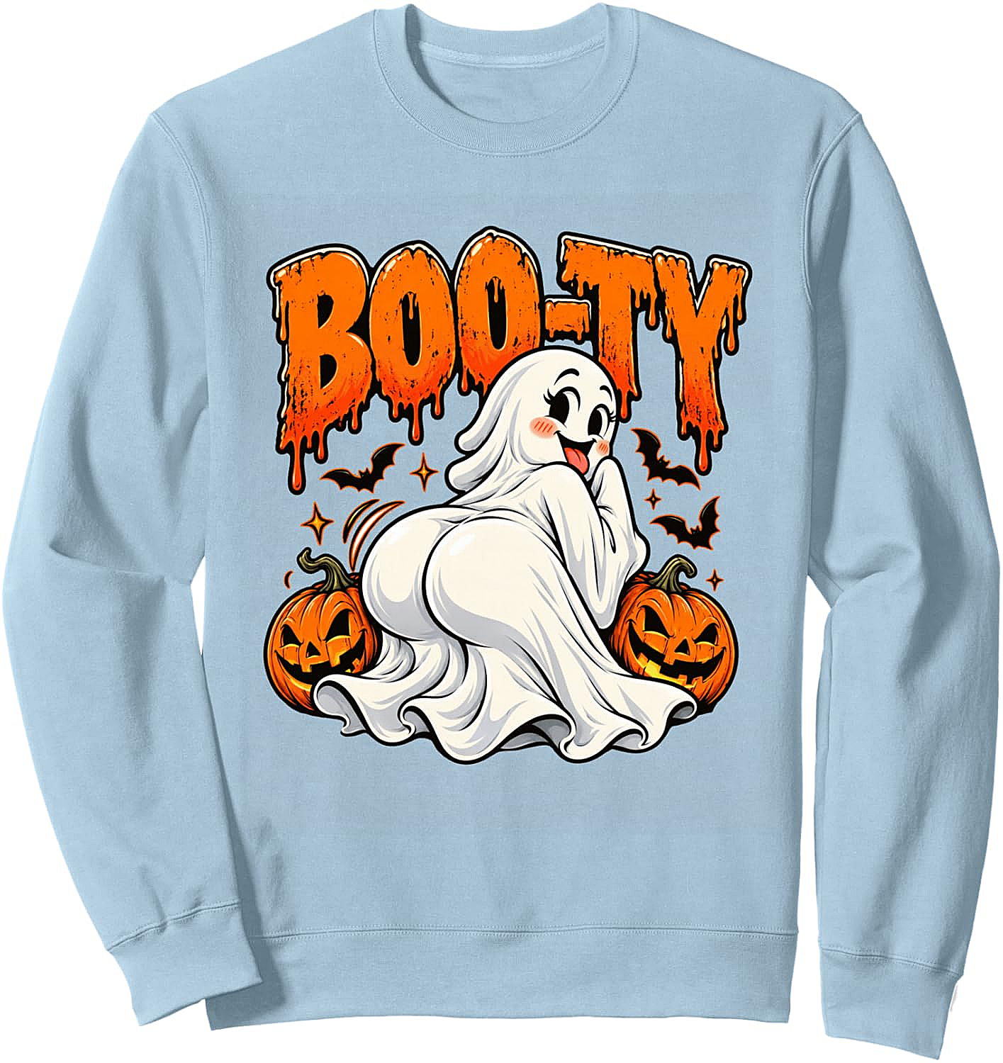  Funny Booty Ghost Halloween Sweatshirt Spooky Season Tee