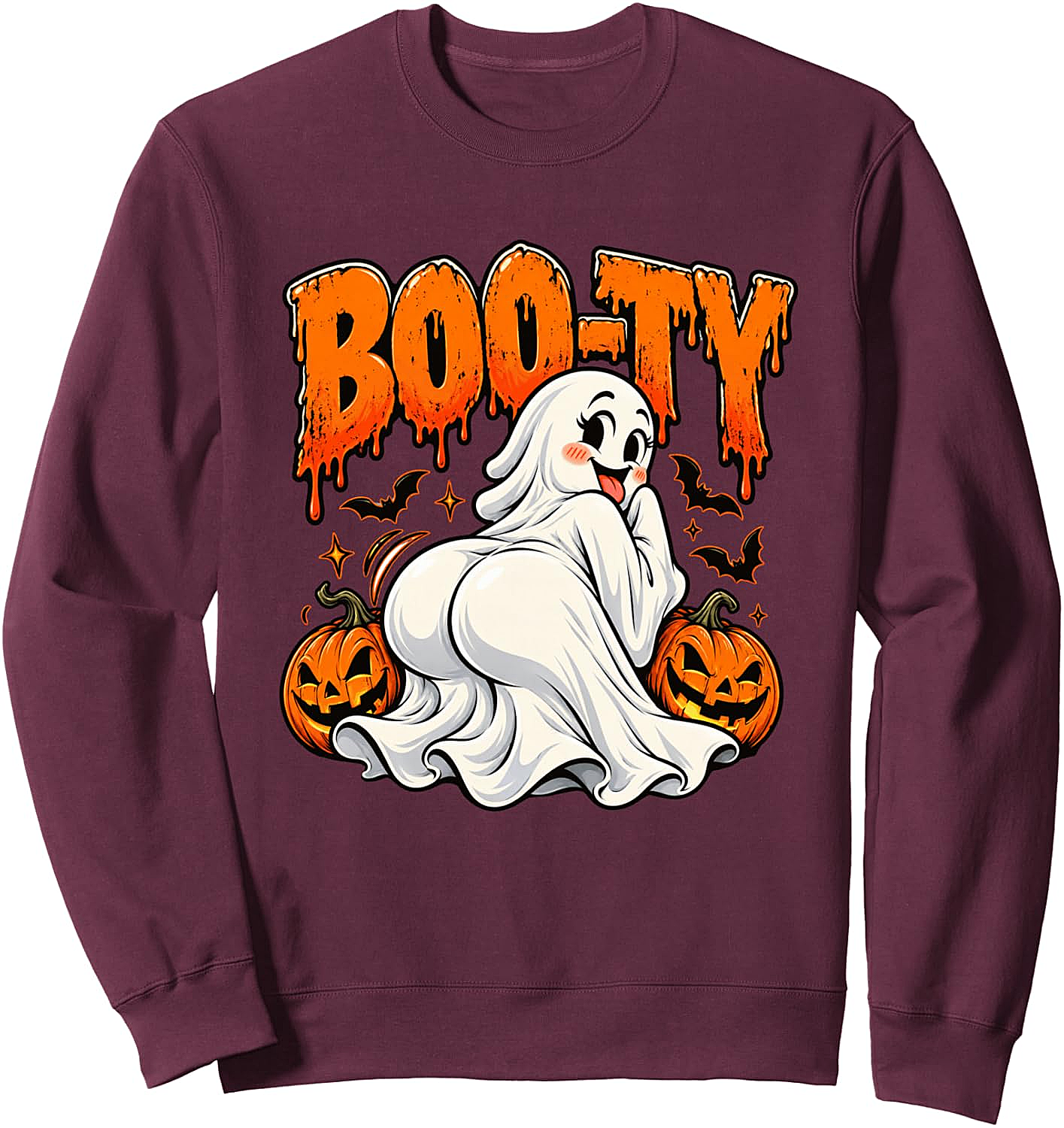  Funny Booty Ghost Halloween Sweatshirt Spooky Season Tee