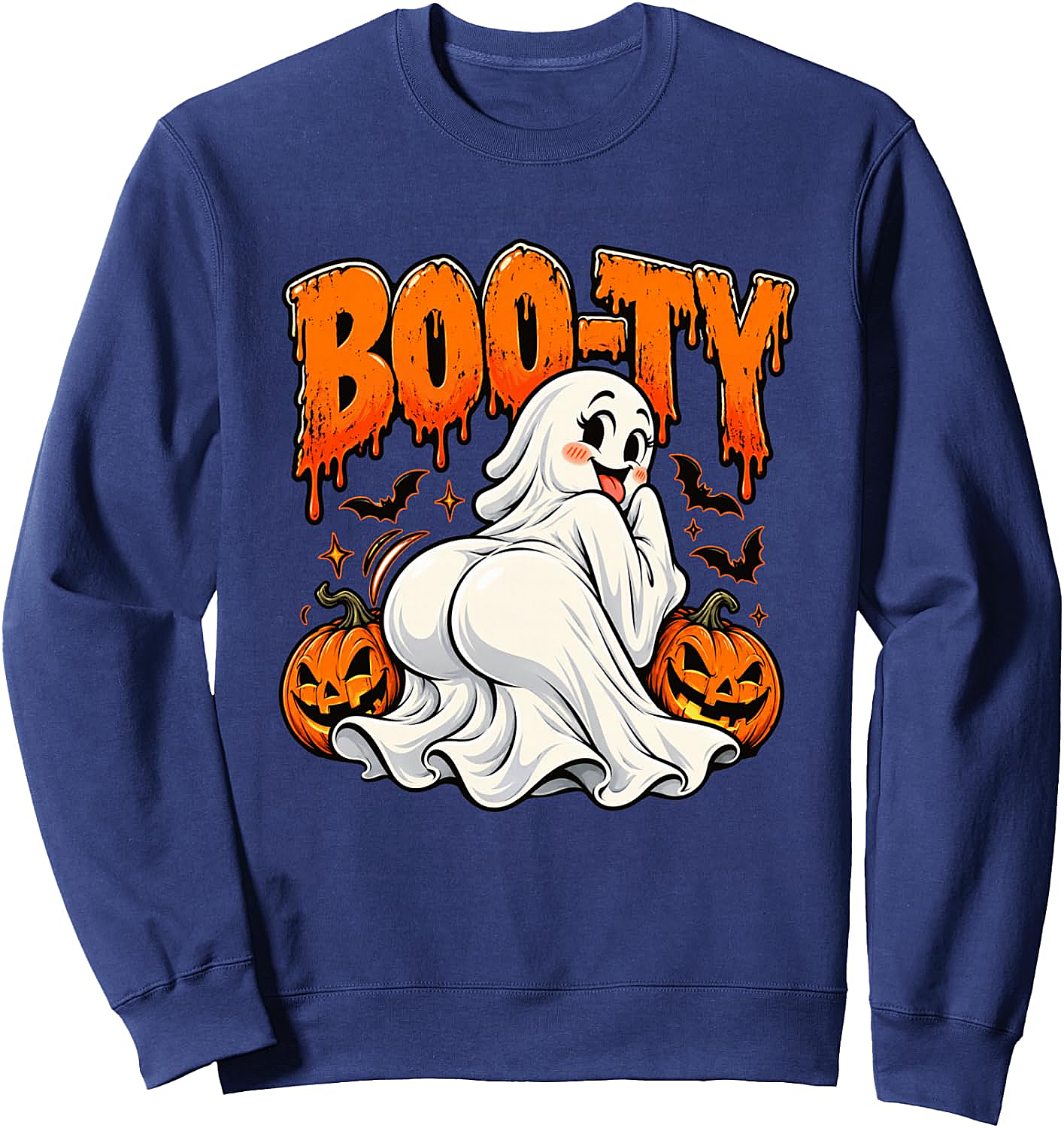  Funny Booty Ghost Halloween Sweatshirt Spooky Season Tee