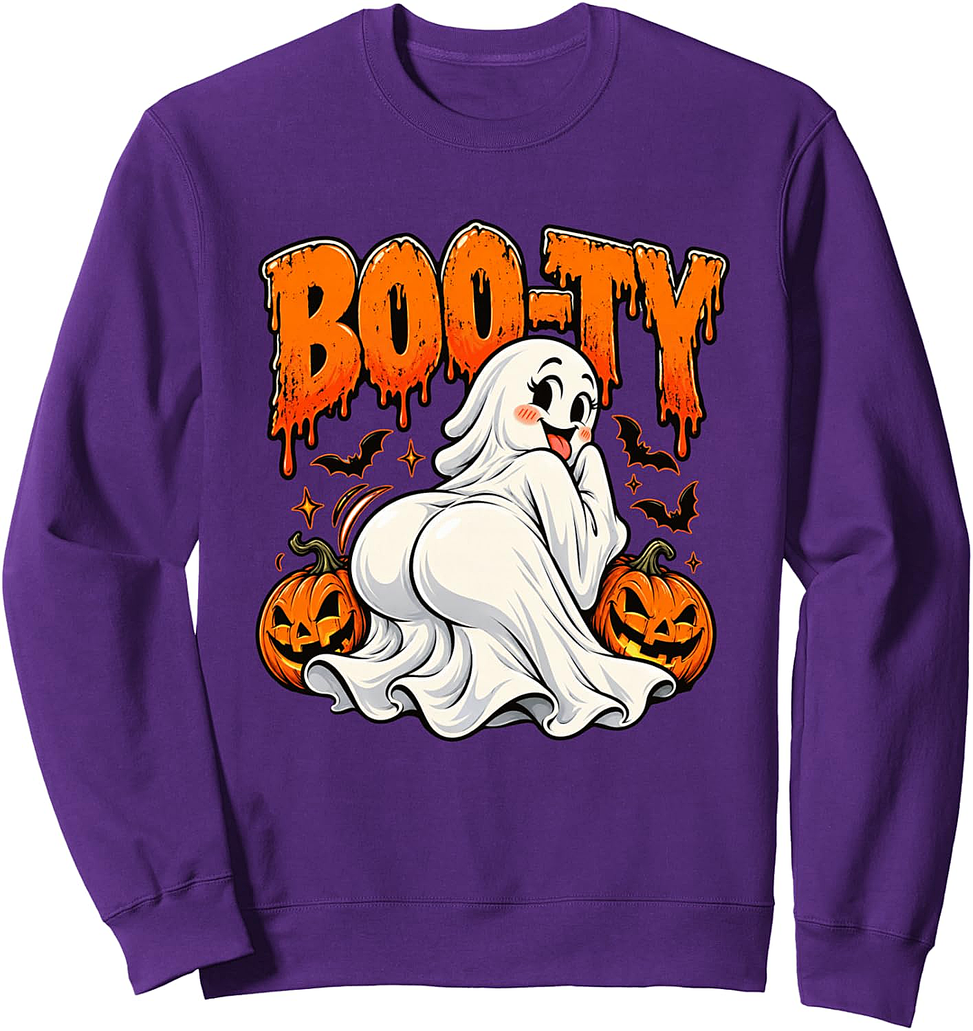  Funny Booty Ghost Halloween Sweatshirt Spooky Season Tee