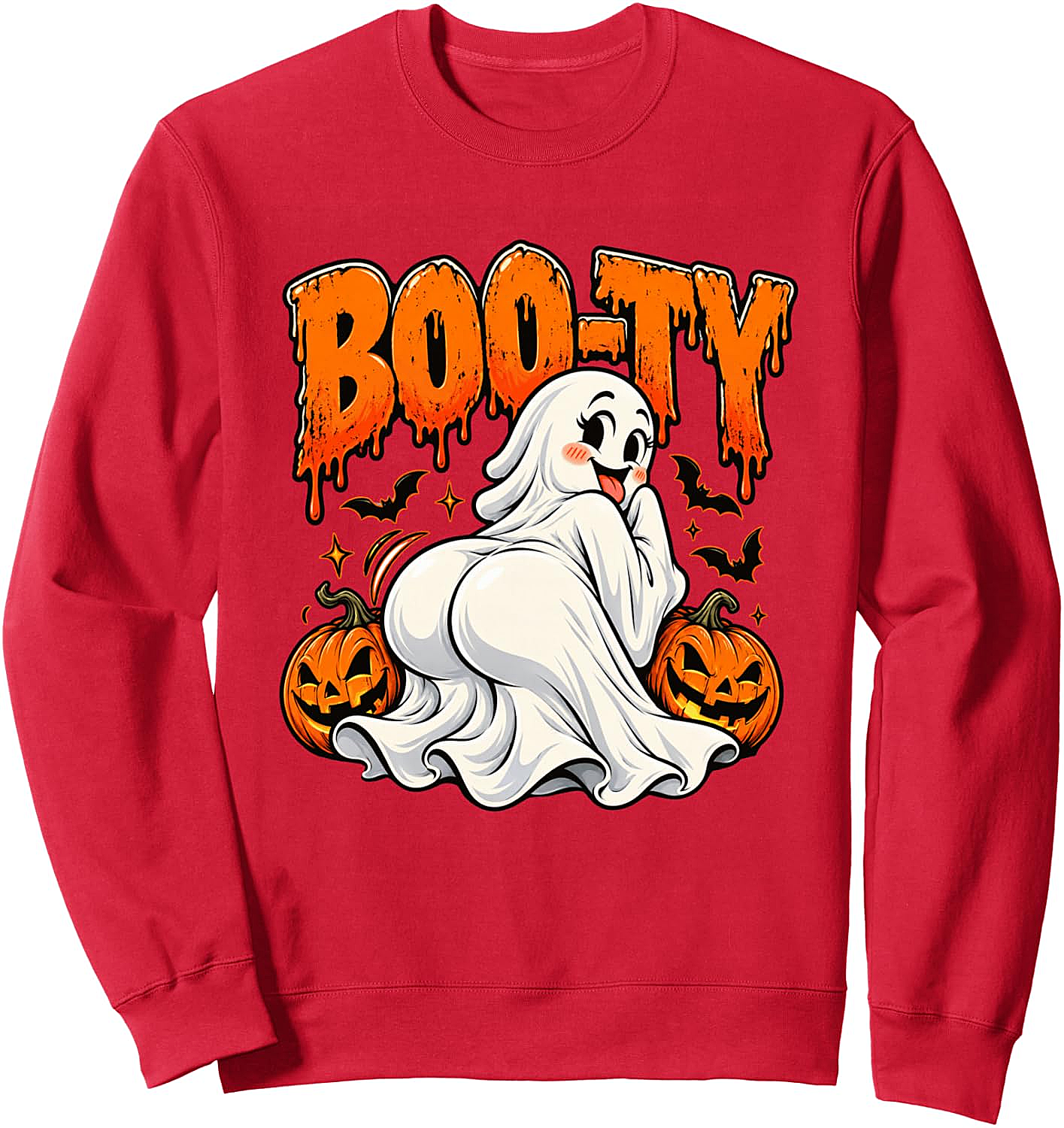  Funny Booty Ghost Halloween Sweatshirt Spooky Season Tee