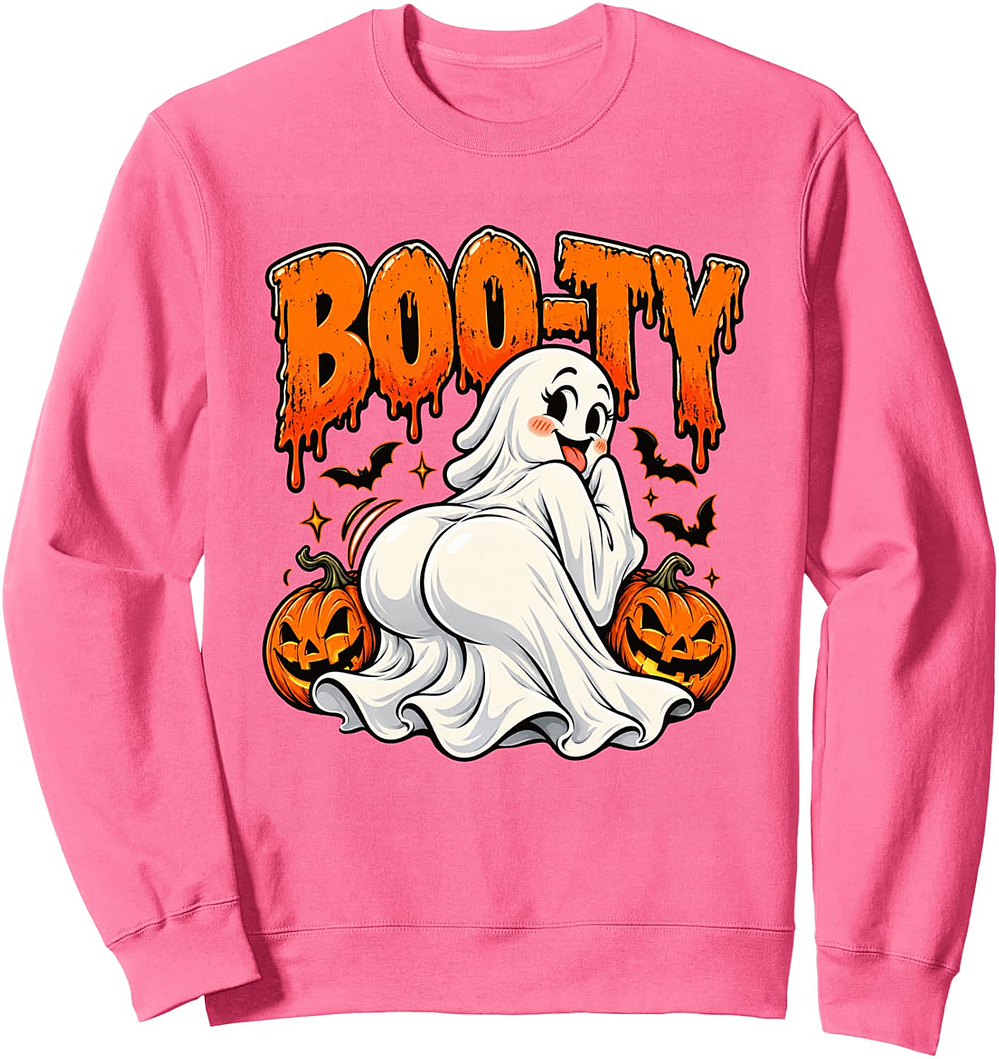  Funny Booty Ghost Halloween Sweatshirt Spooky Season Tee