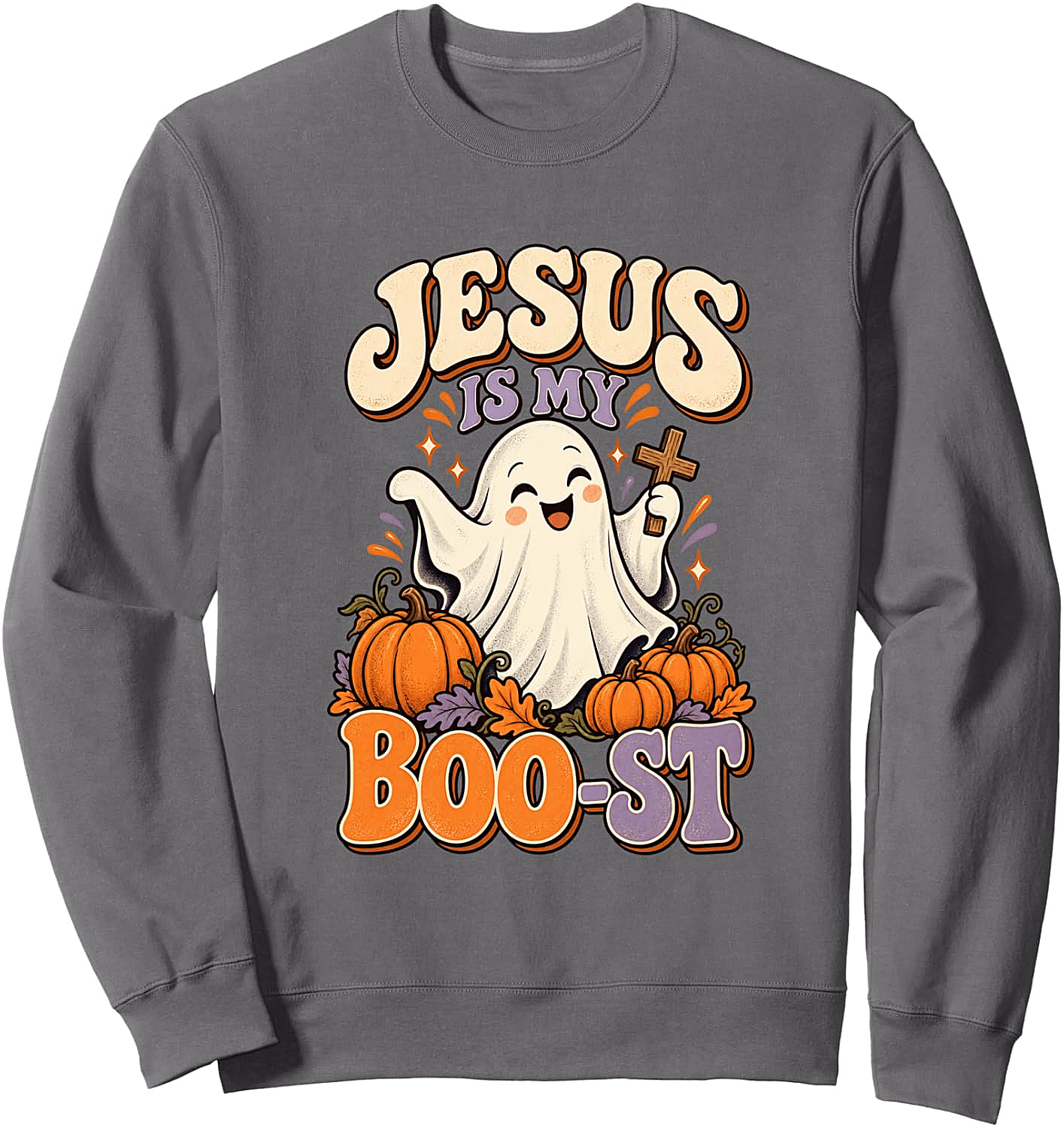  Jesus Is My Boo-st Halloween Sweatshirt Christian Ghost Tee