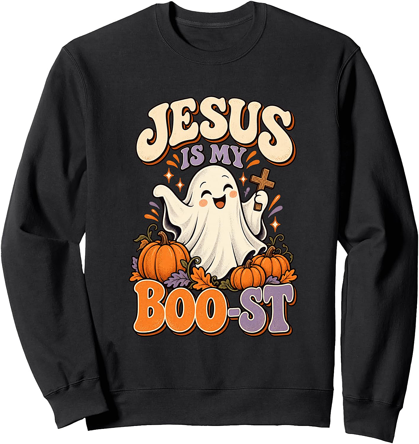 Jesus Is My Boo-st Halloween Sweatshirt Christian Ghost Tee