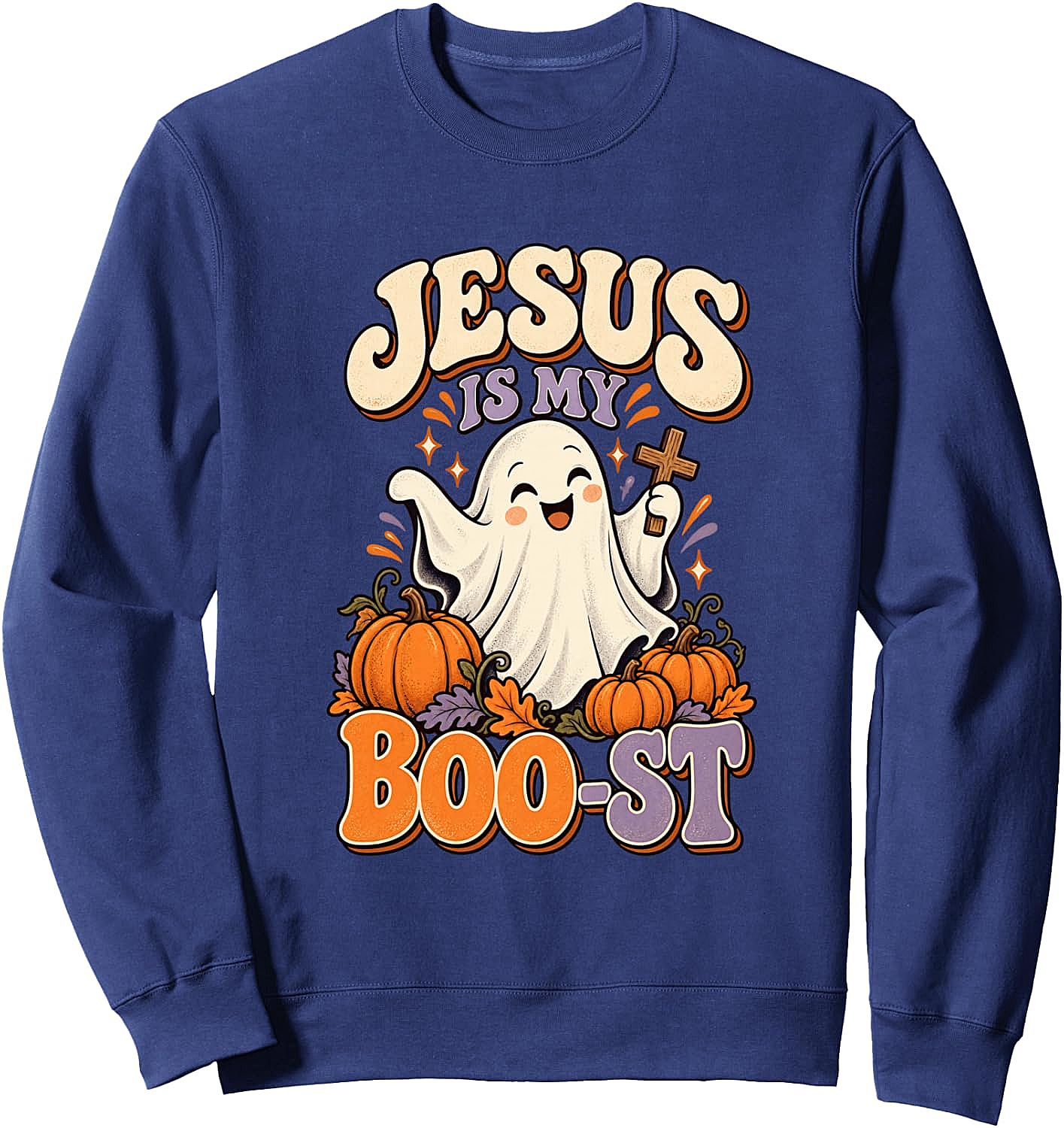  Jesus Is My Boo-st Halloween Sweatshirt Christian Ghost Tee