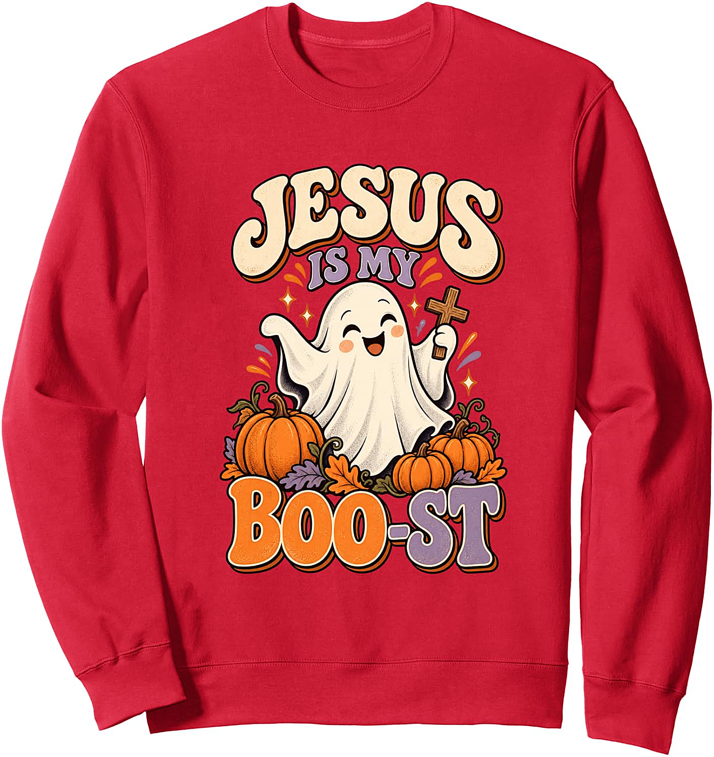  Jesus Is My Boo-st Halloween Sweatshirt Christian Ghost Tee