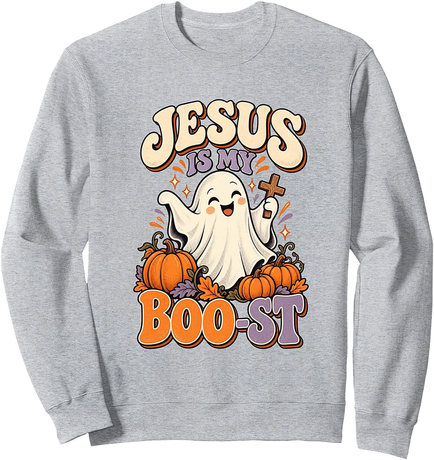  Jesus Is My Boo-st Halloween Sweatshirt Christian Ghost Tee