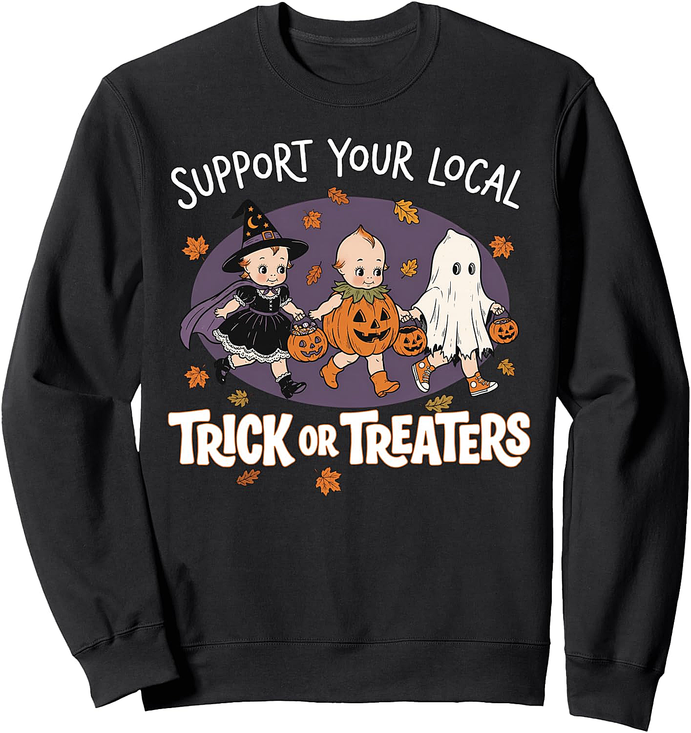 Vintage 90s Retro Trick or Treaters Halloween Sweatshirt