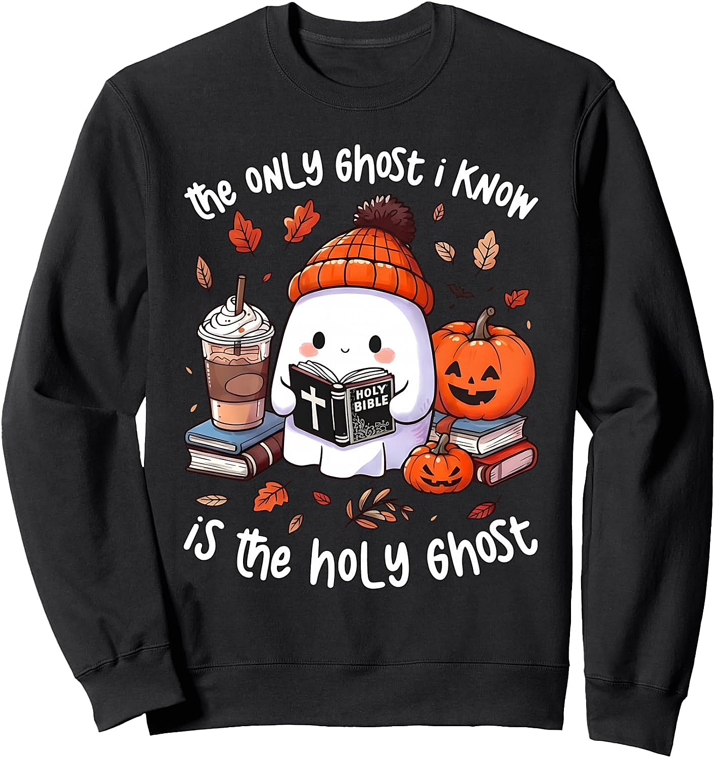 Holy Ghost Halloween Christian Fall Sweatshirt