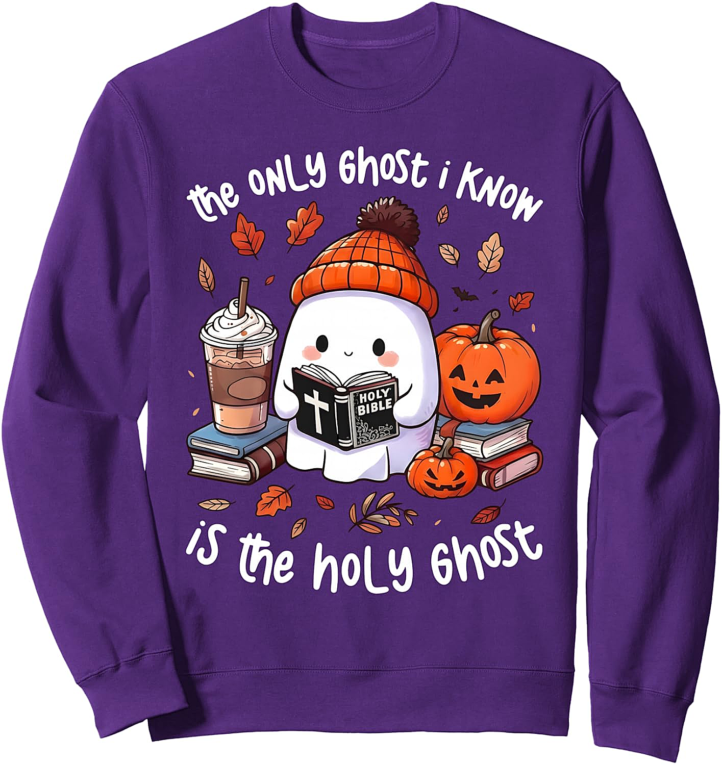 Holy Ghost Halloween Christian Fall Sweatshirt