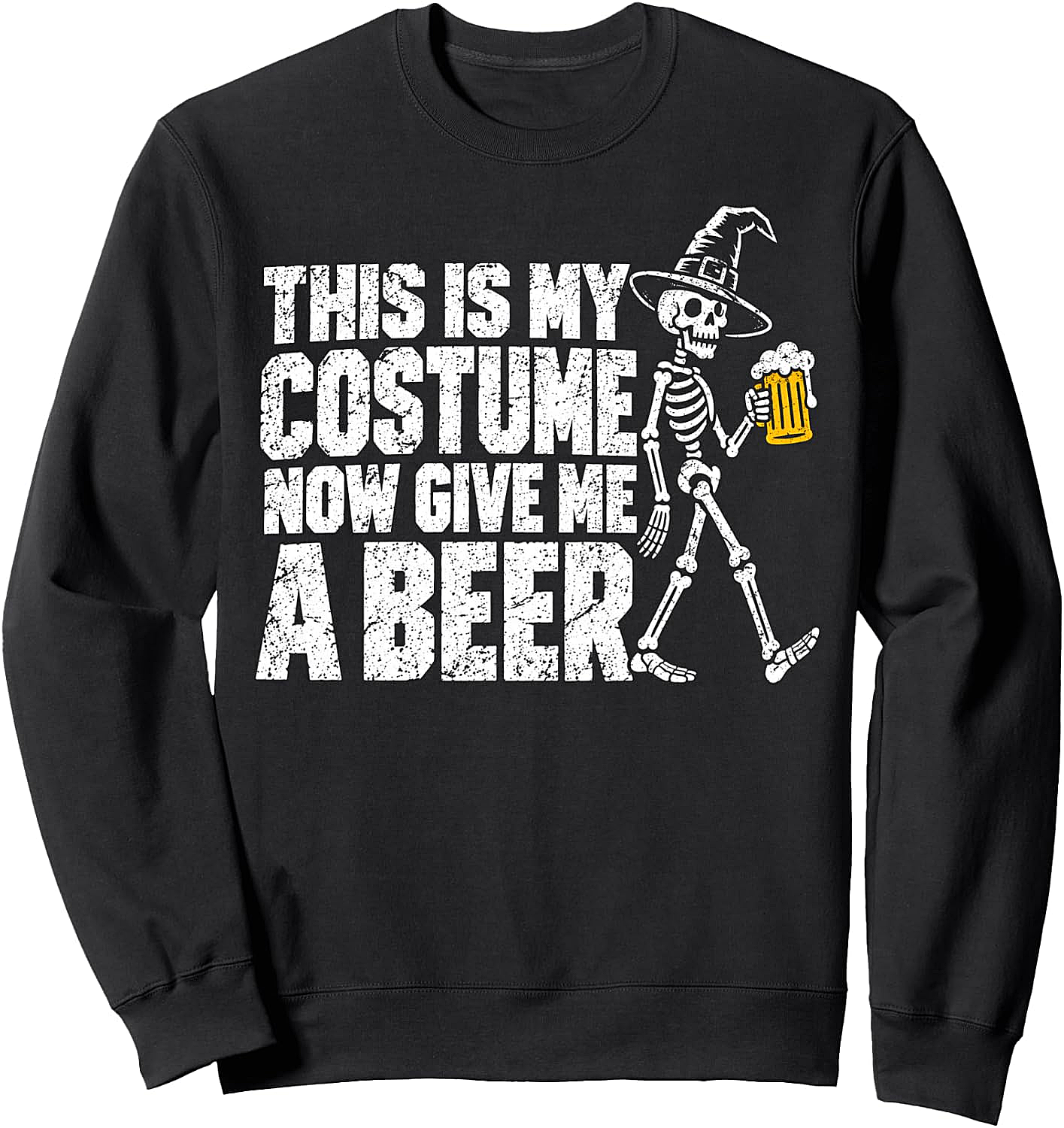 Halloween Costume Beer Funny Tee Sweatshirt Skeleton
