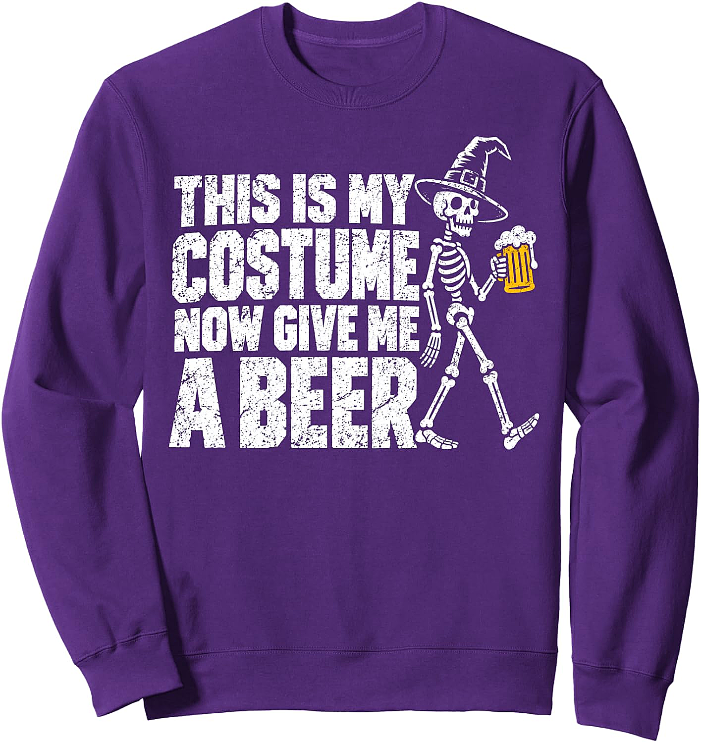 Halloween Costume Beer Funny Tee Sweatshirt Skeleton